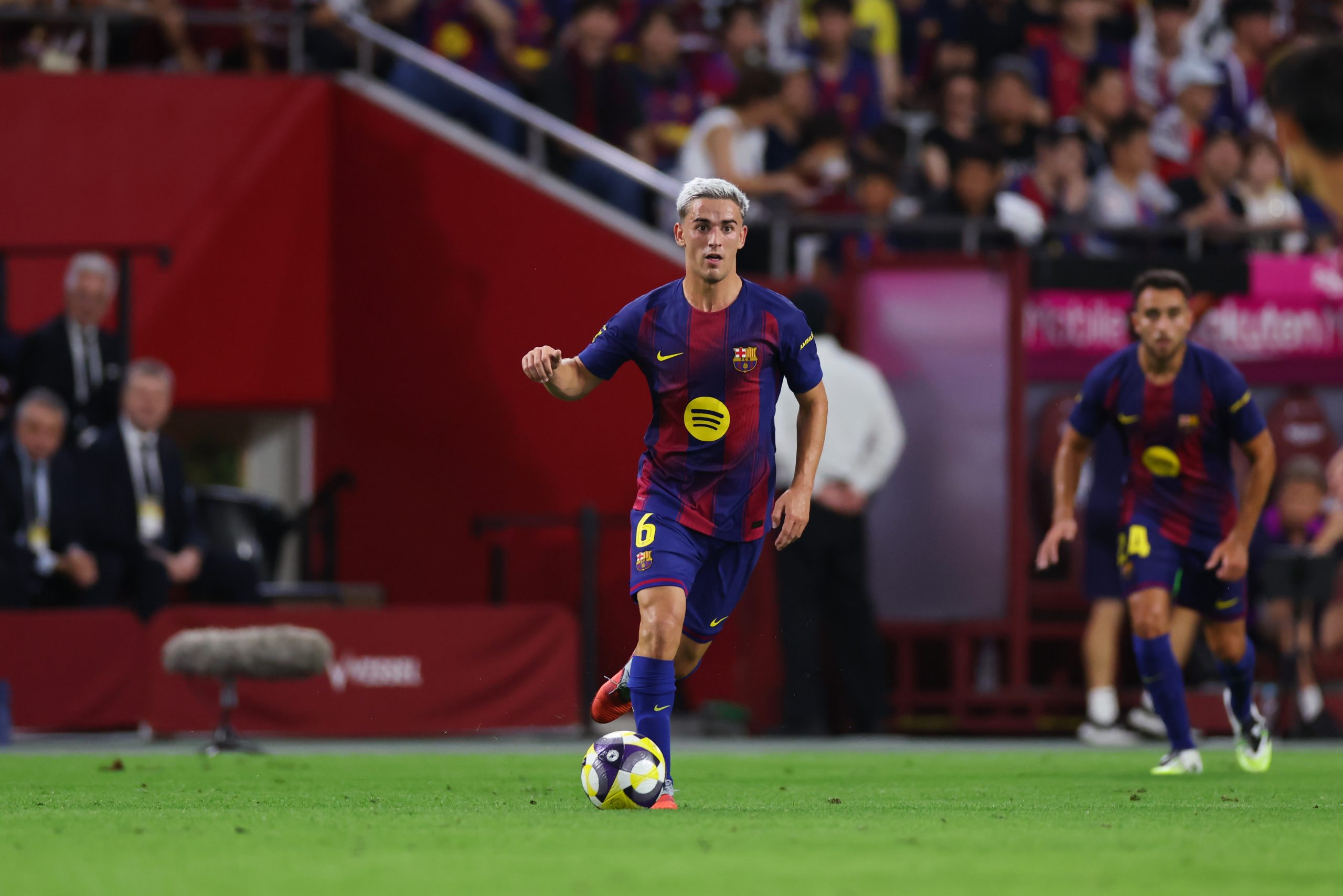 Gavi lors d'un match de pré-saison du FC Barcelone.