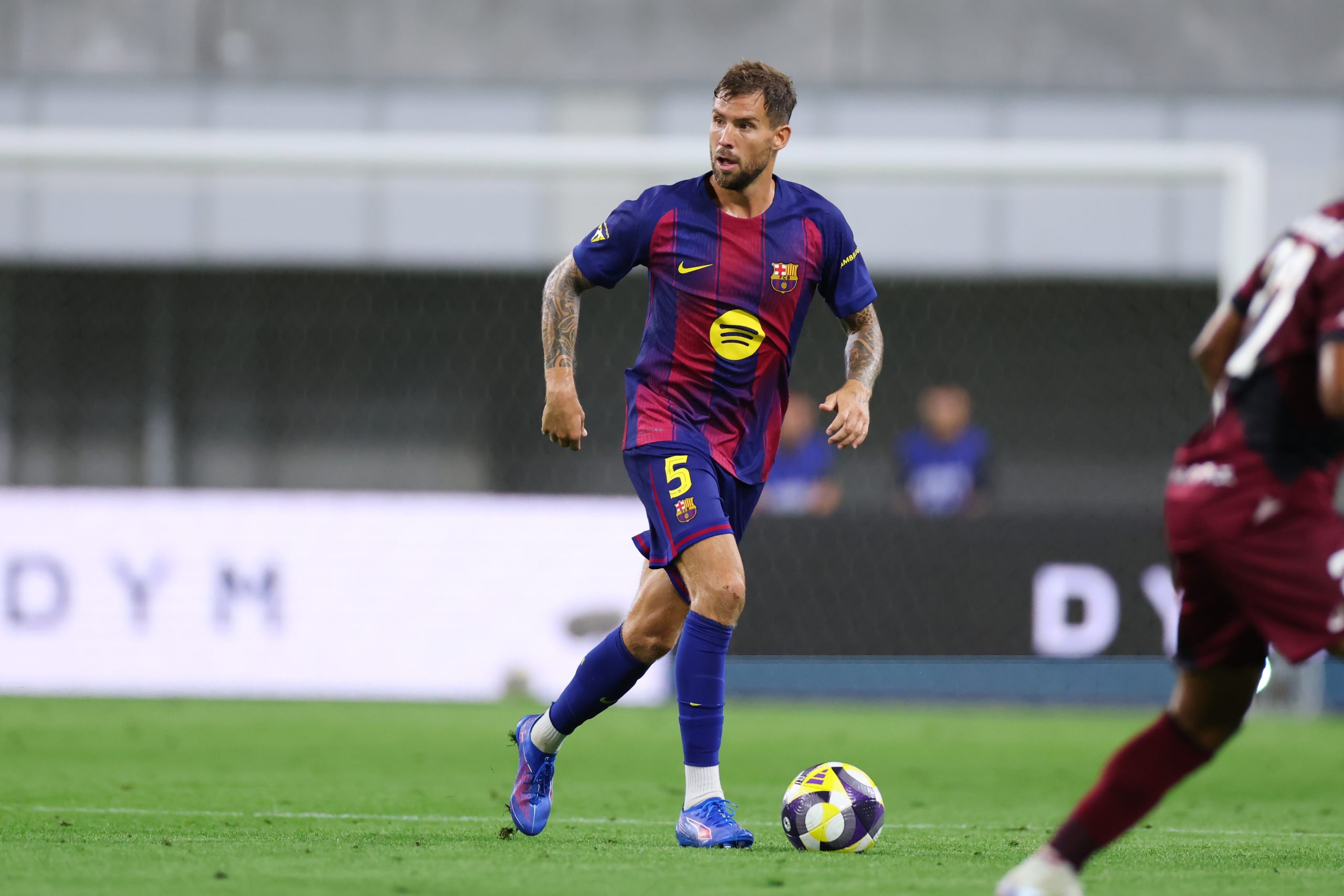 Inigo Martinez lors d'un match de pré-saison avec le FC Barcelone.