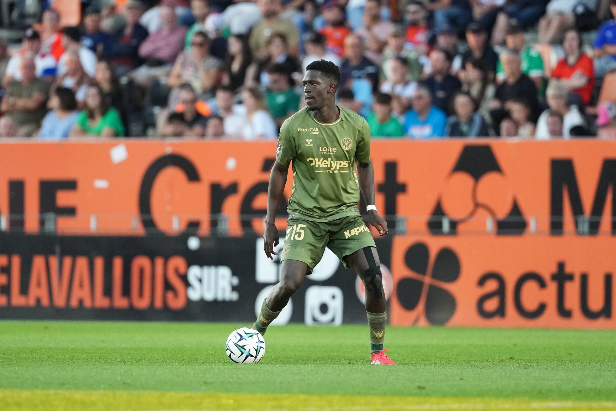 Chicol Lamba lors du match à Laval pour la 1ère journée de L2.