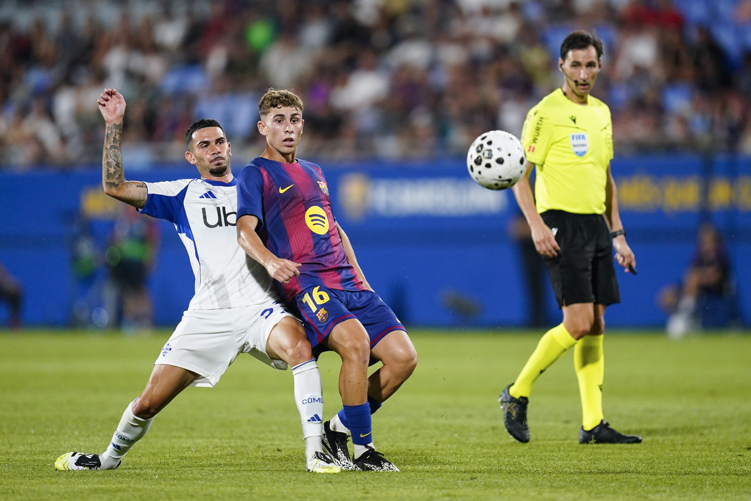 Fermin lors du trophée Gamper remporté face à Côme.