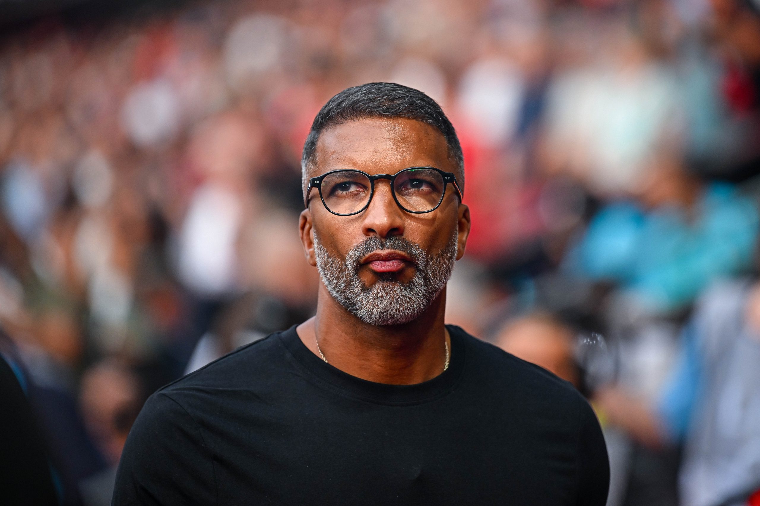 L'entraîneur du Stade Rennais, Habib Beye, avant le match face à l'OM.