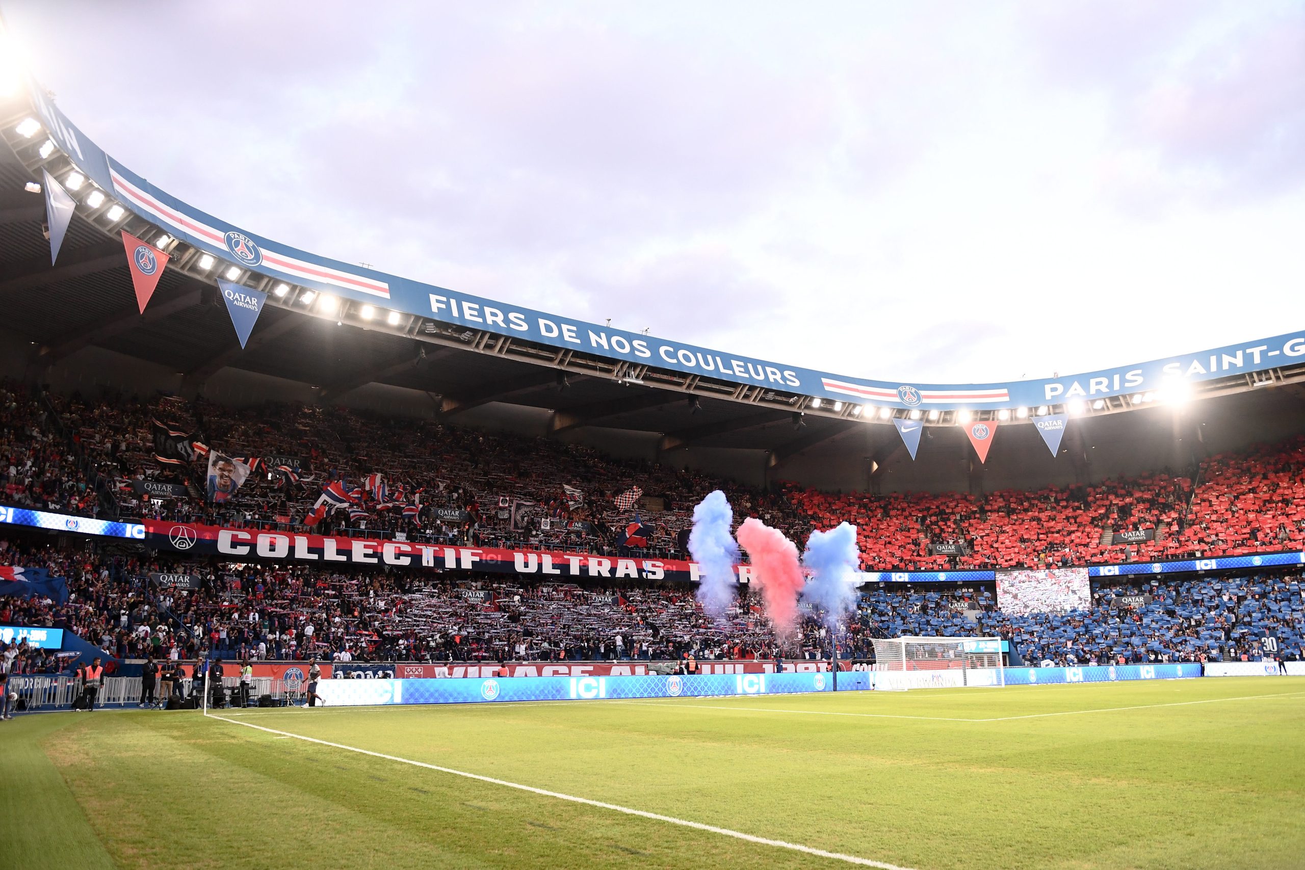 Le Parc des Princes lors du match entre le PSG et le SCO d'Angers.