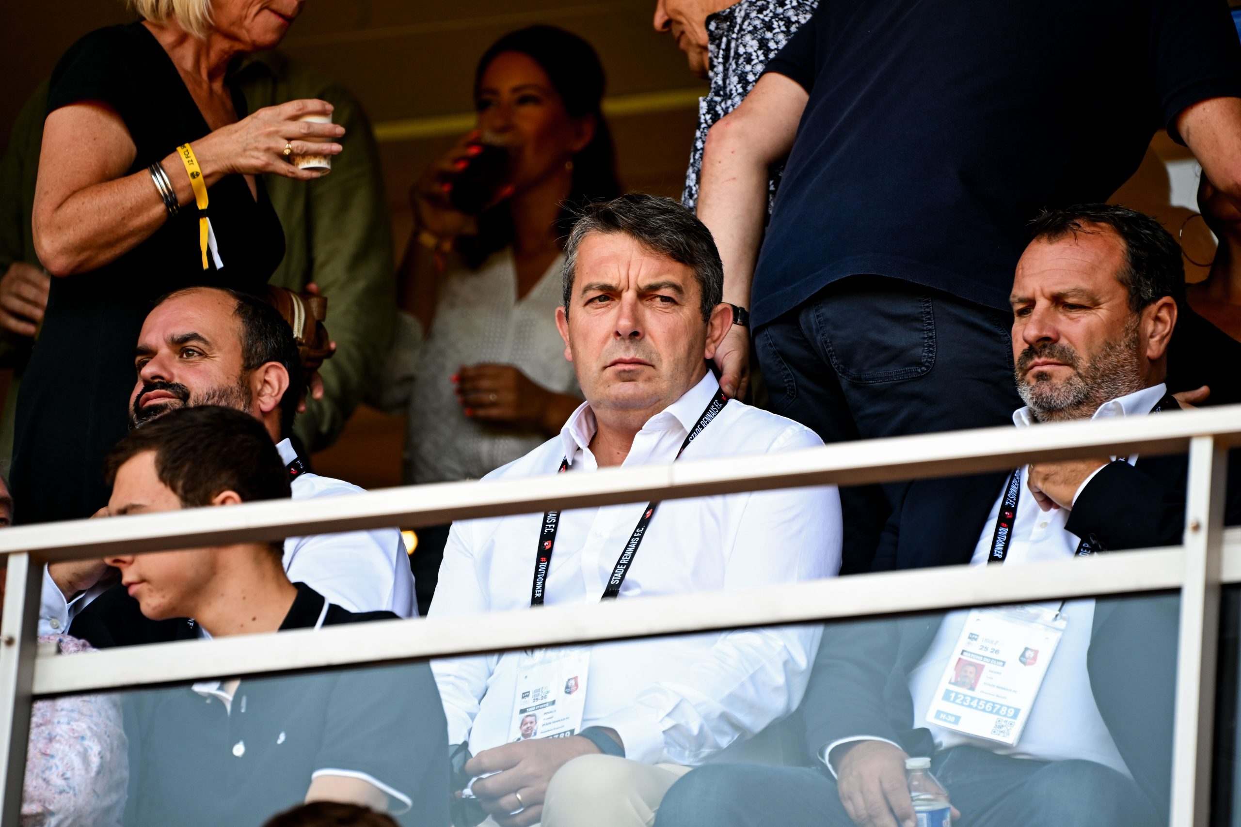 Le président exécutif du Stade Rennais, Arnaud Pouille, lors du derby contre Lorient.