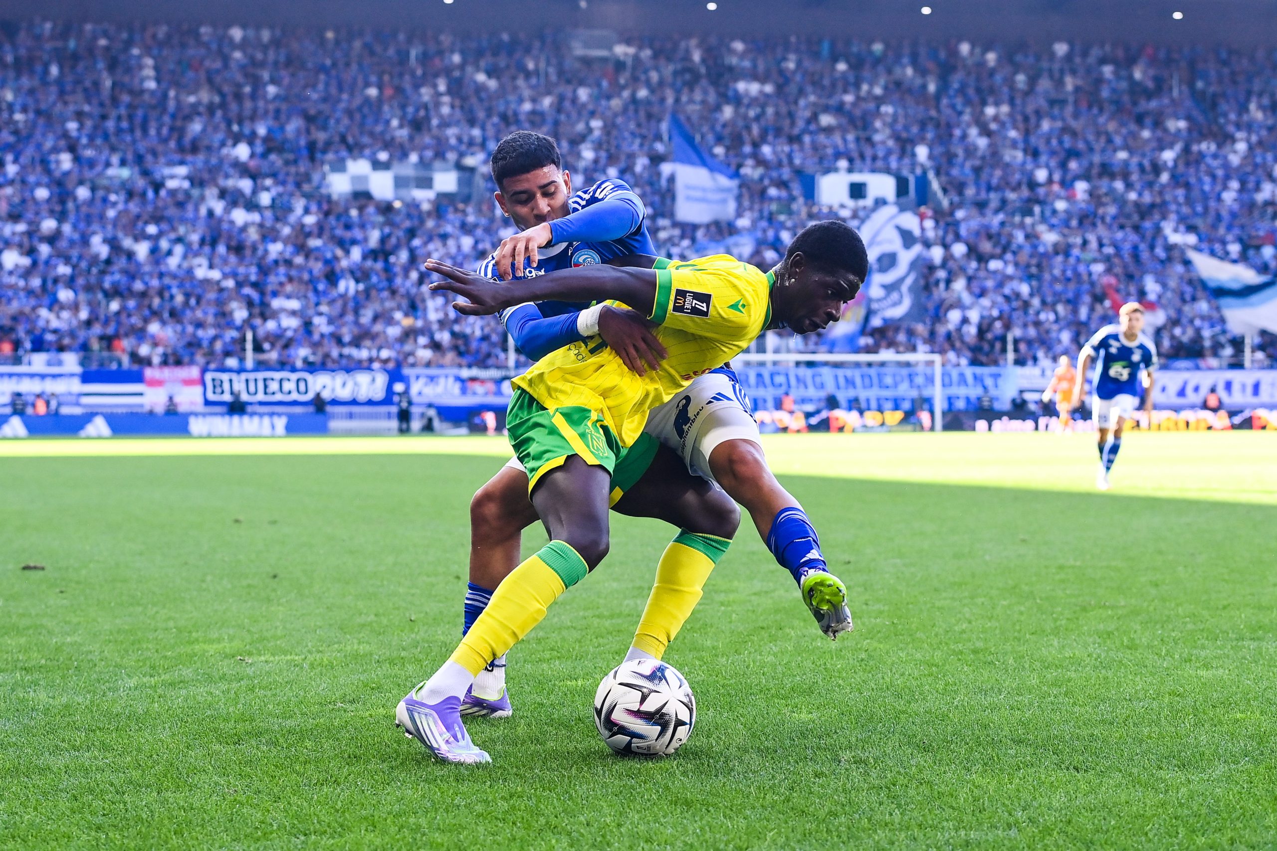 Herba Guirassy lors du match du FC Nantes à Strasbourg.