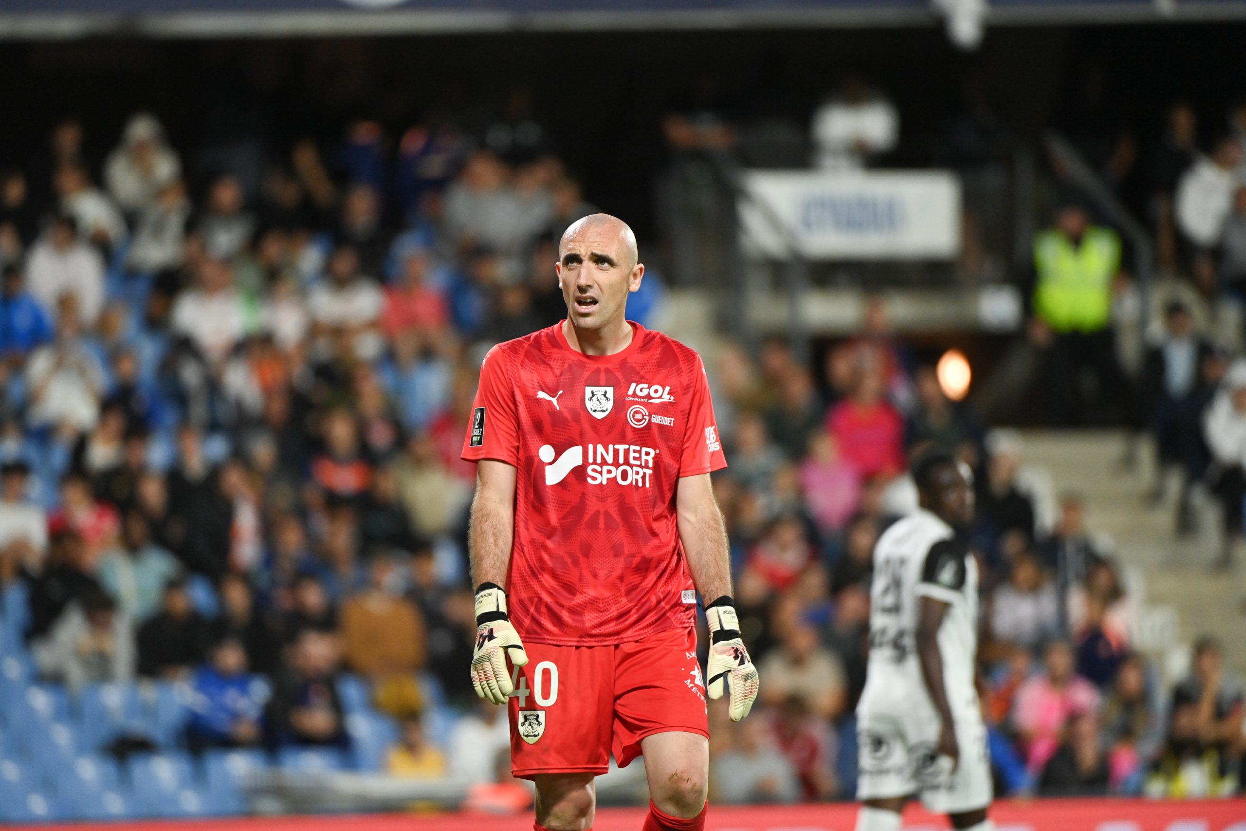 Le gardien d'Amiens et ancien Vert Paul Bernardoni lors du match à Montpellier.