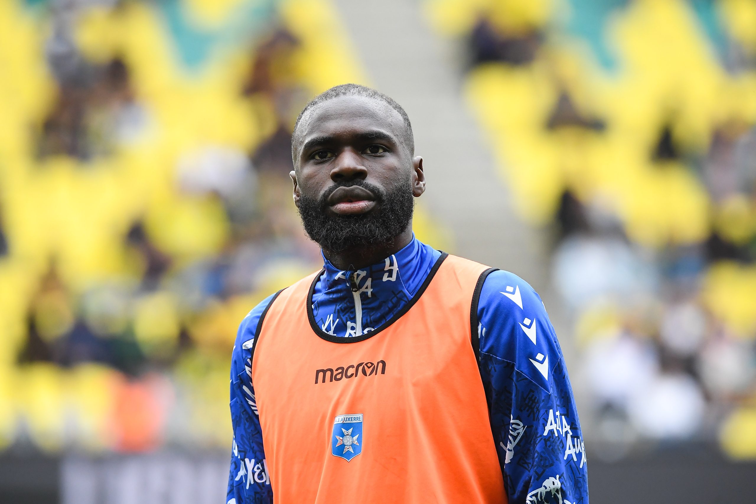 Lassine Sinayoko lors du match de l'AJ Auxerre à Nantes.