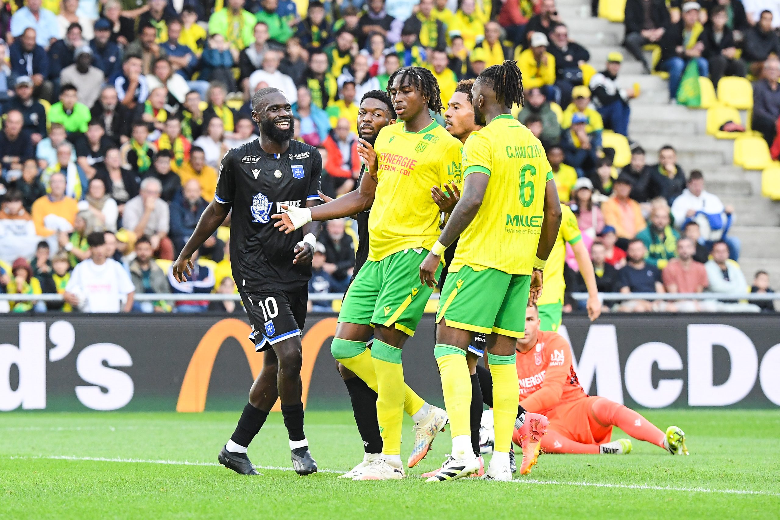 Tylel Tati lors du match entre le FC Nantes et l'AJ Auxerre.