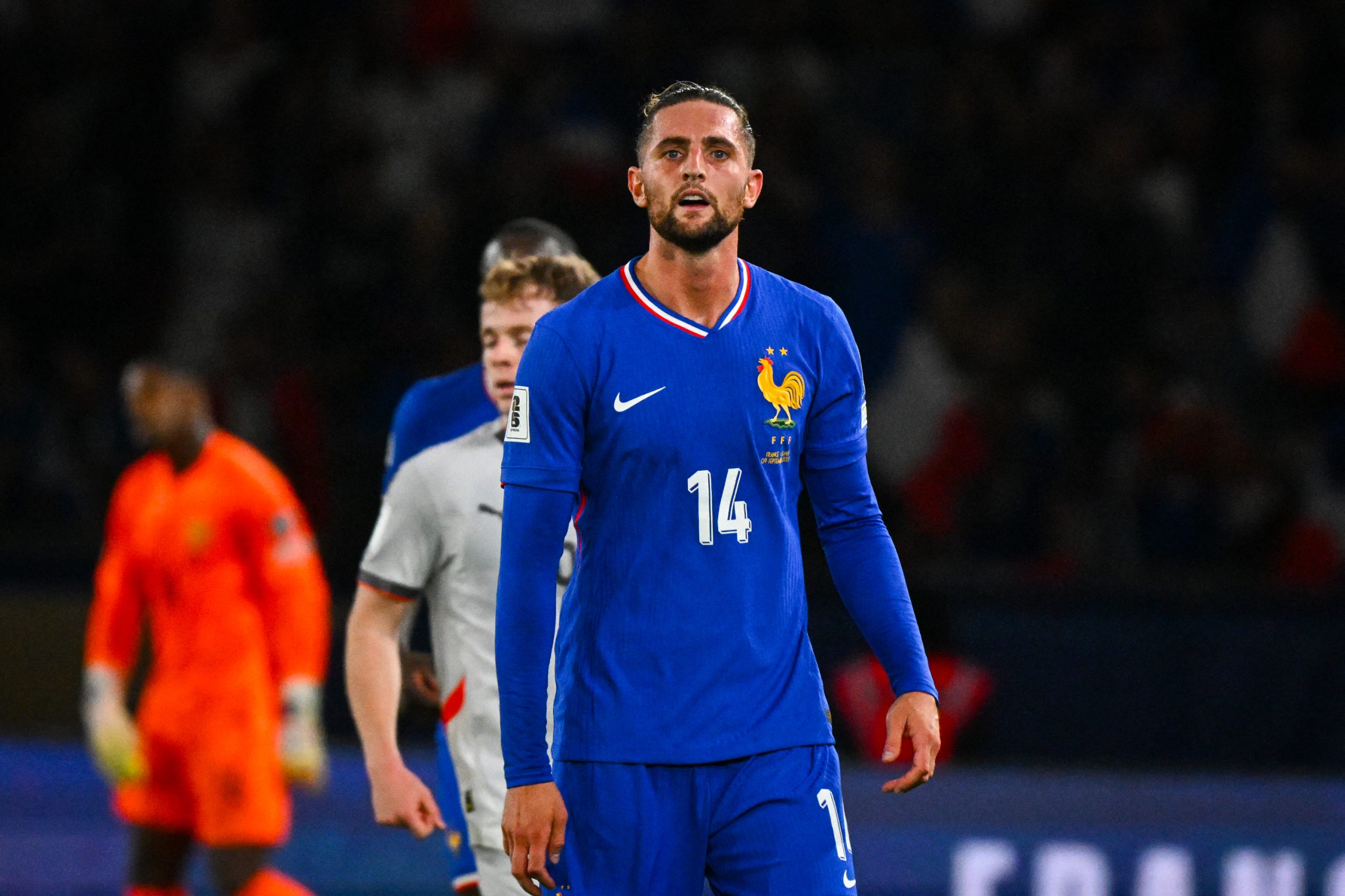 Adrien Rabiot lors du match entre la France et l'Islande.