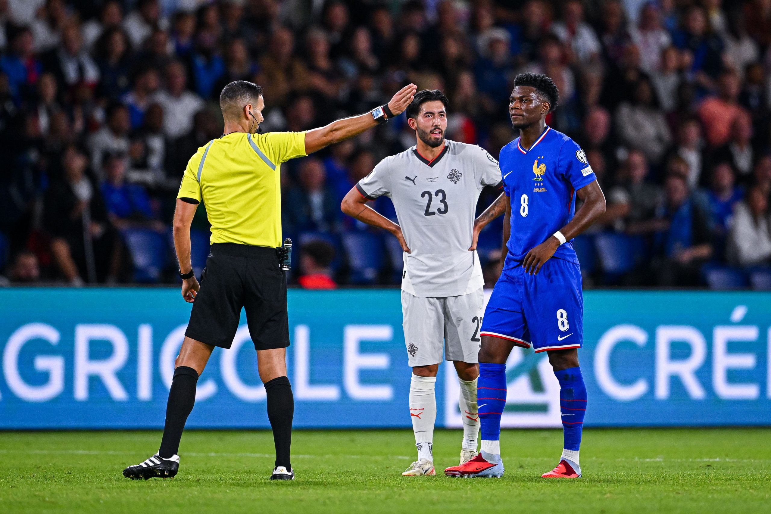 Aurélien Tchouaméni, lors de son expulsion au cours de France-Islande.