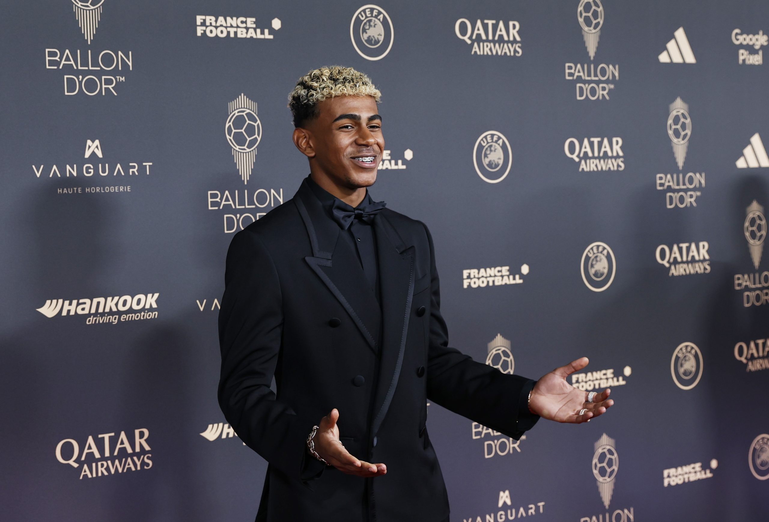 Lamine Yamal lors de la cérémonie du Ballon d'Or.