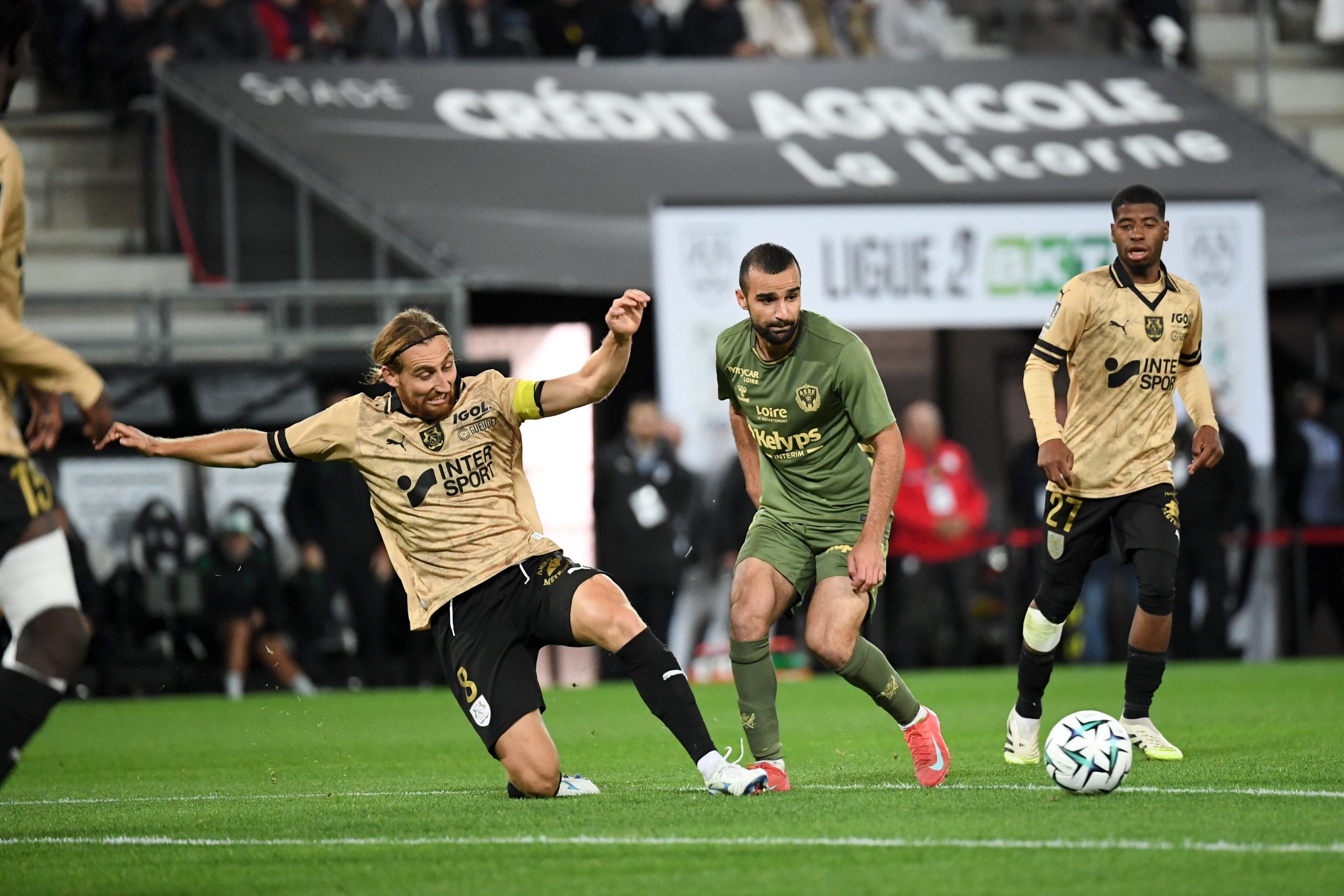 Mahmoud Jaber lors du match de l'ASSE à Amiens.