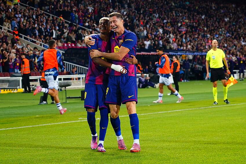 Yamal et Lewandowski (FC Barcelone)