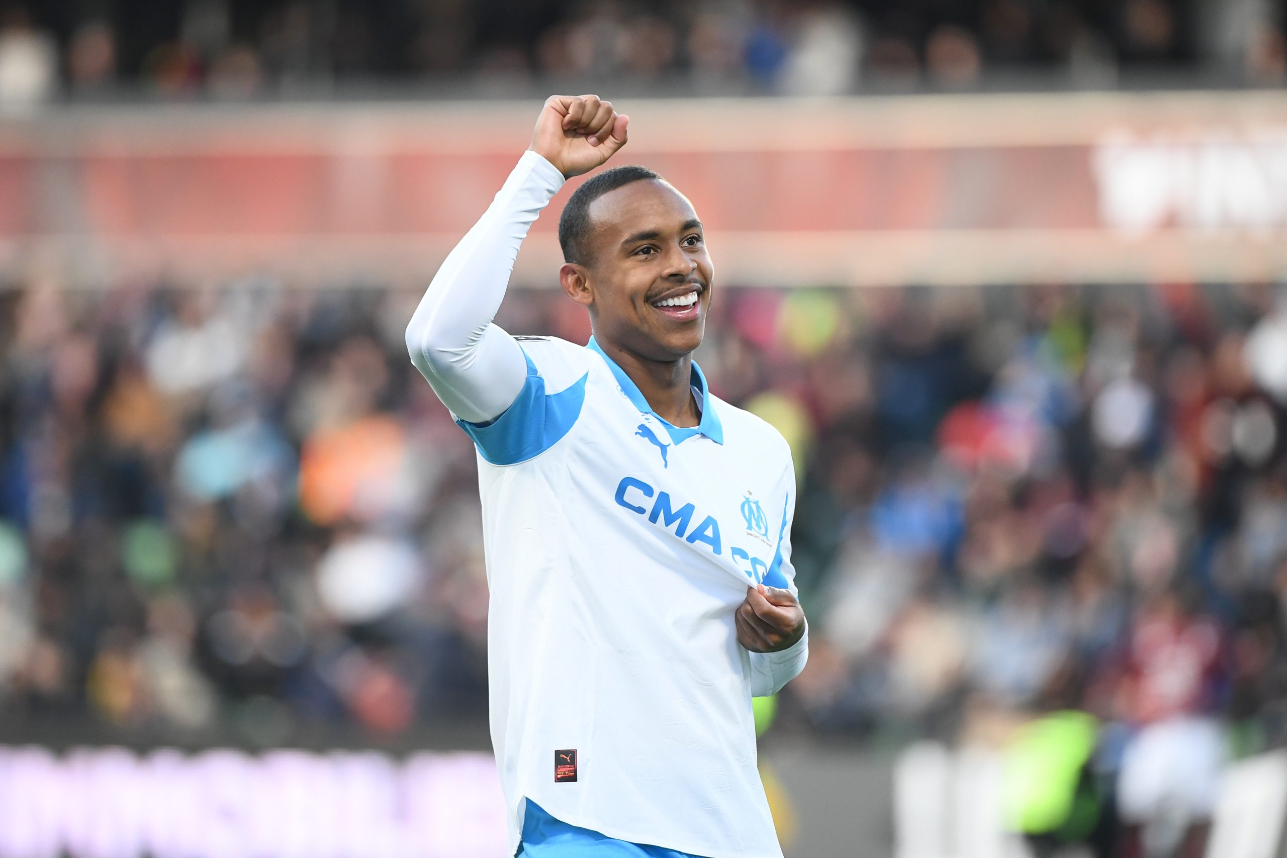 Igor Paixao fêtant son but de Metz-OM.