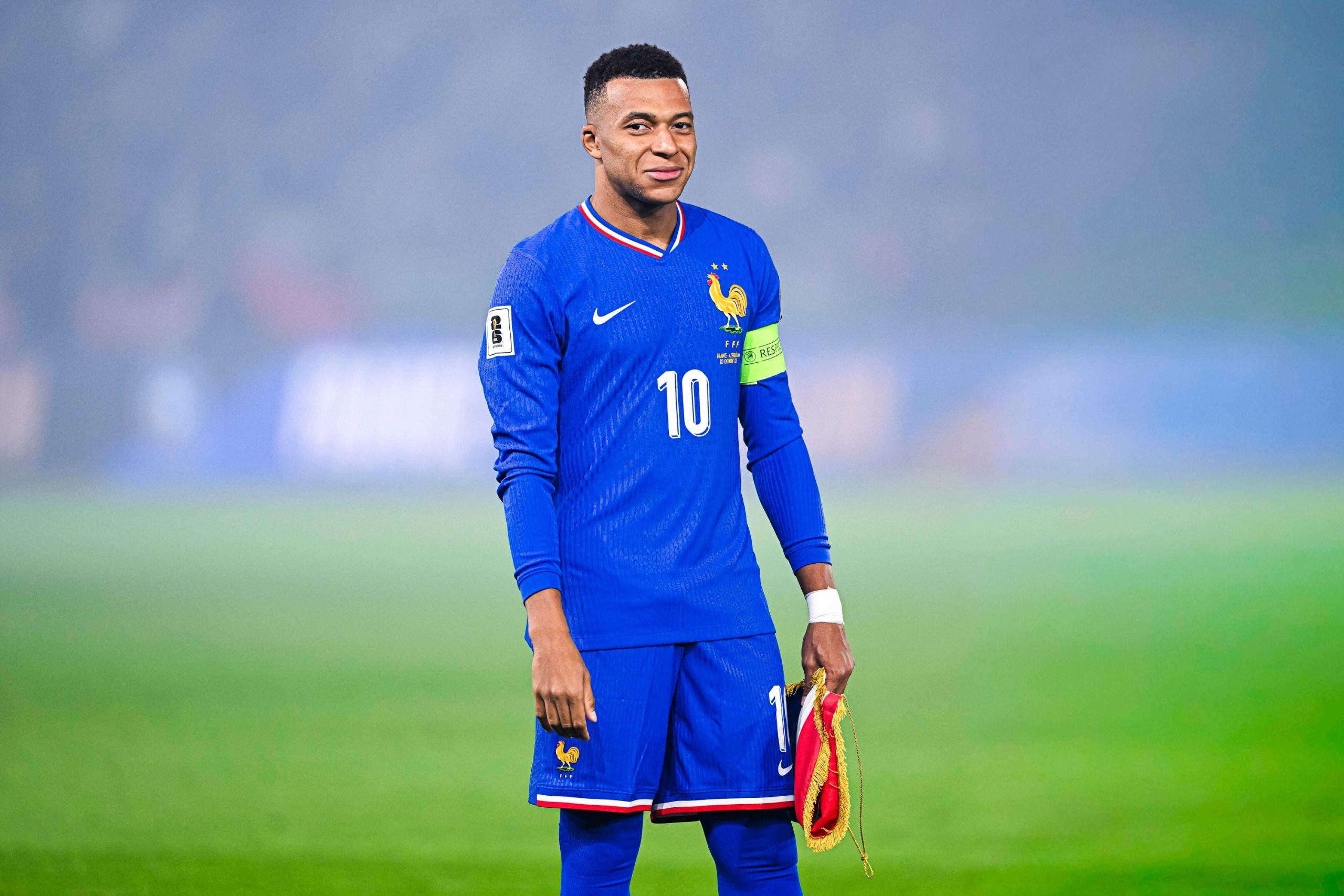 Kylian Mbappé lors du match de l'équipe de France face à l'Azerbaïdjan.