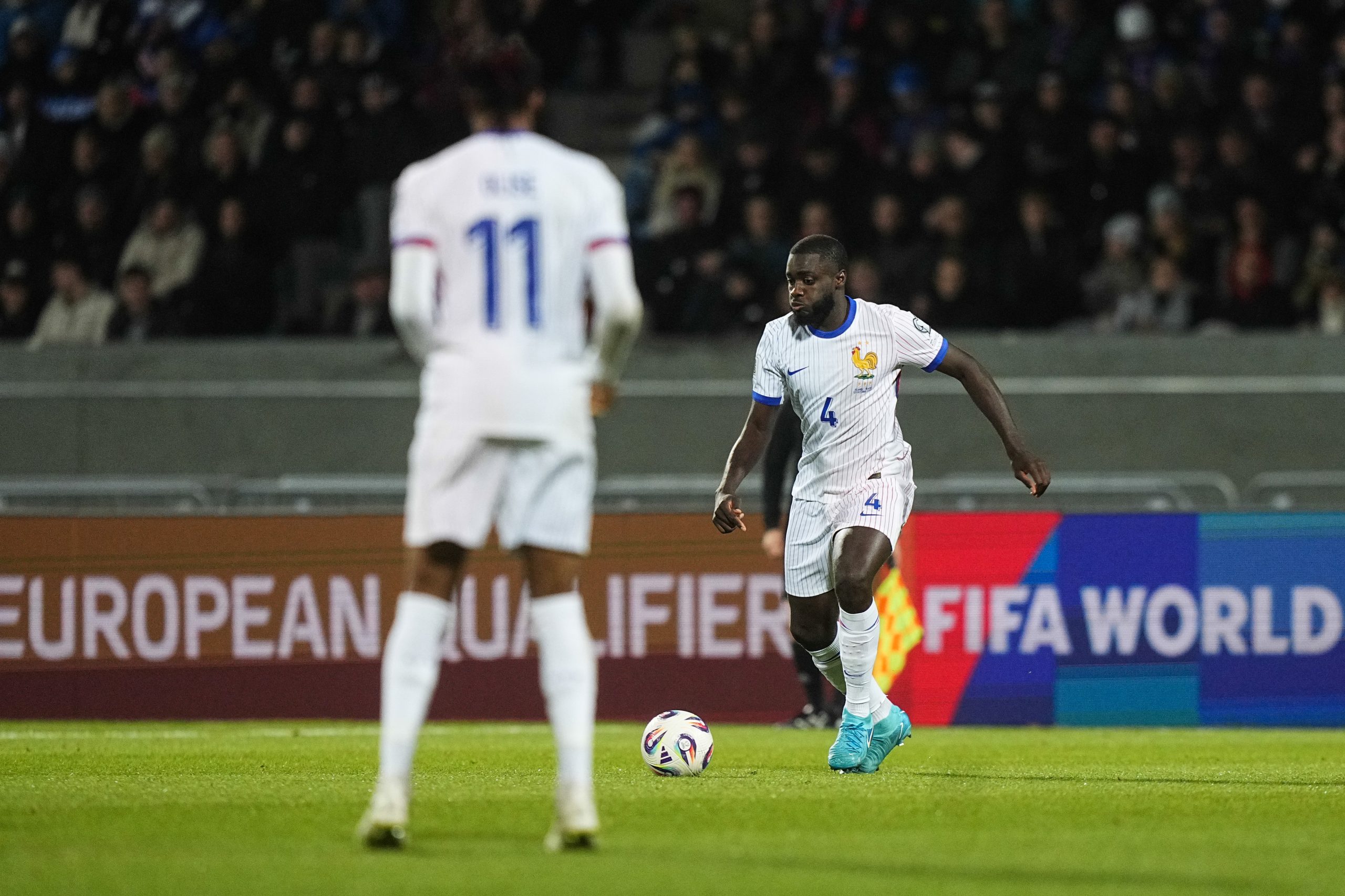 Dayot Upamecano lors du match de l'équipe de France en Islande.