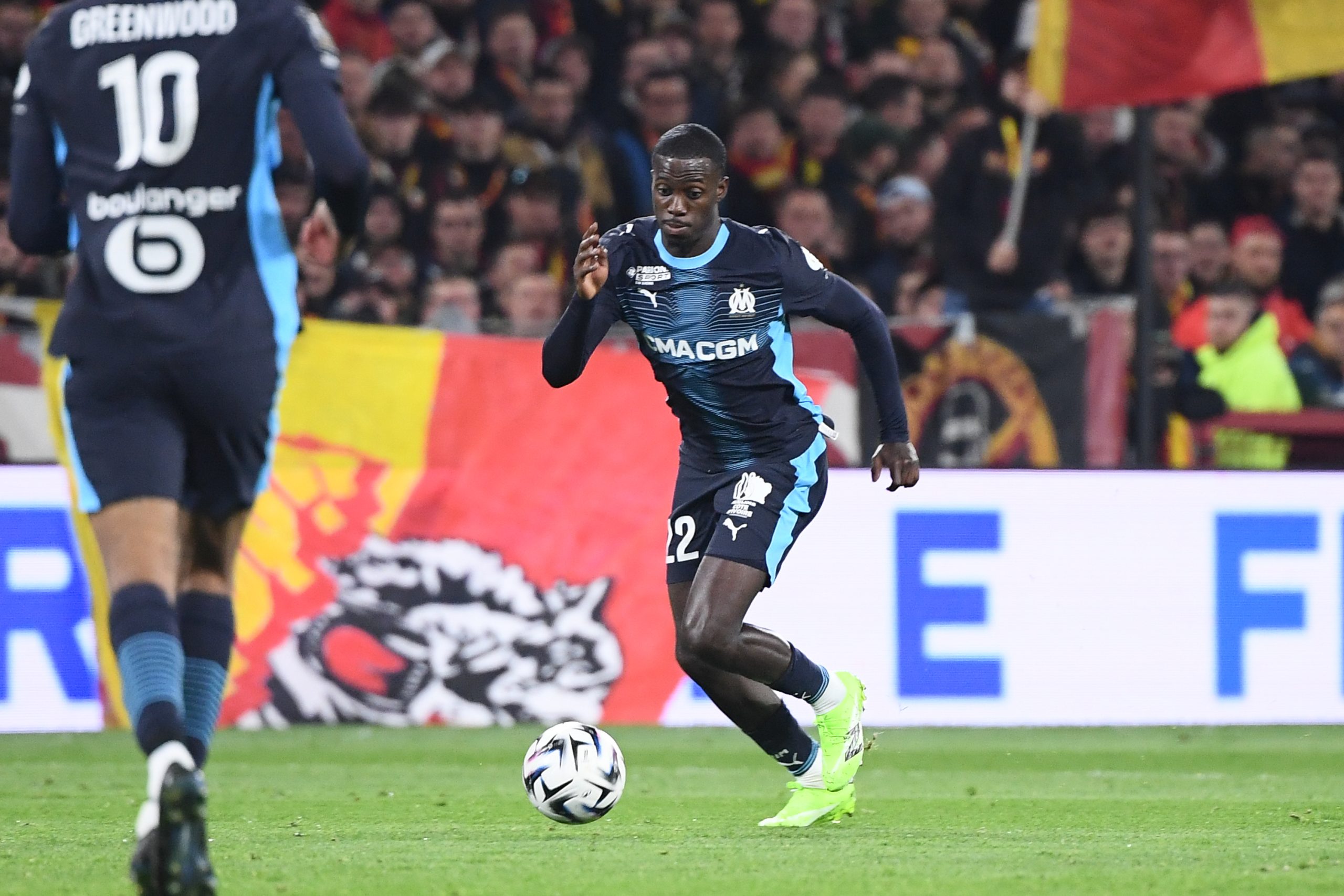 Timothy Weah lors de RC Lens - OM