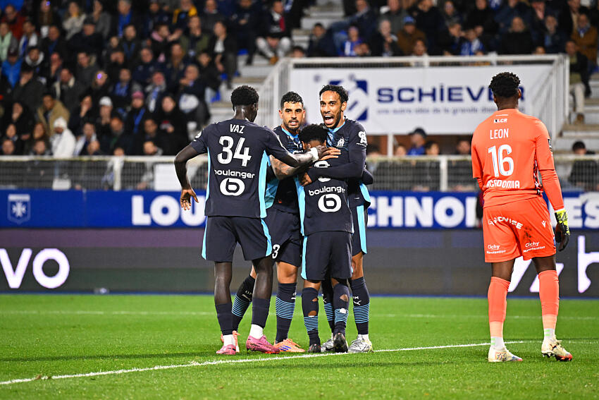 La joie de l'OM à Auxerre