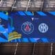 Le tableau d'affichage de l'Allianz Arena avant la finale PSG - Inter Milan.