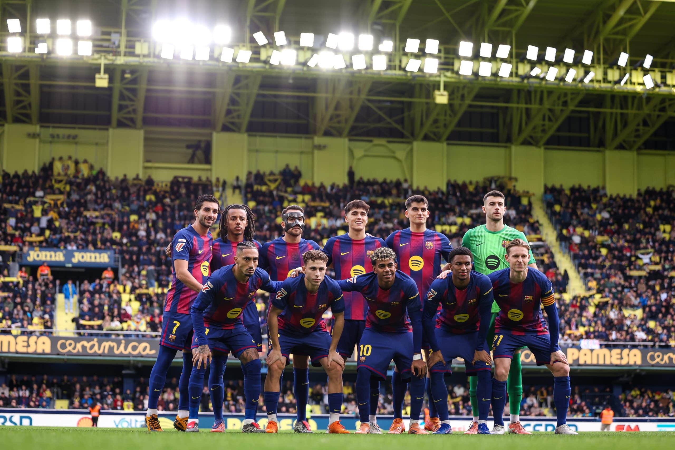 Le onze du FC Barcelone lors du match aller contre Villarreal.