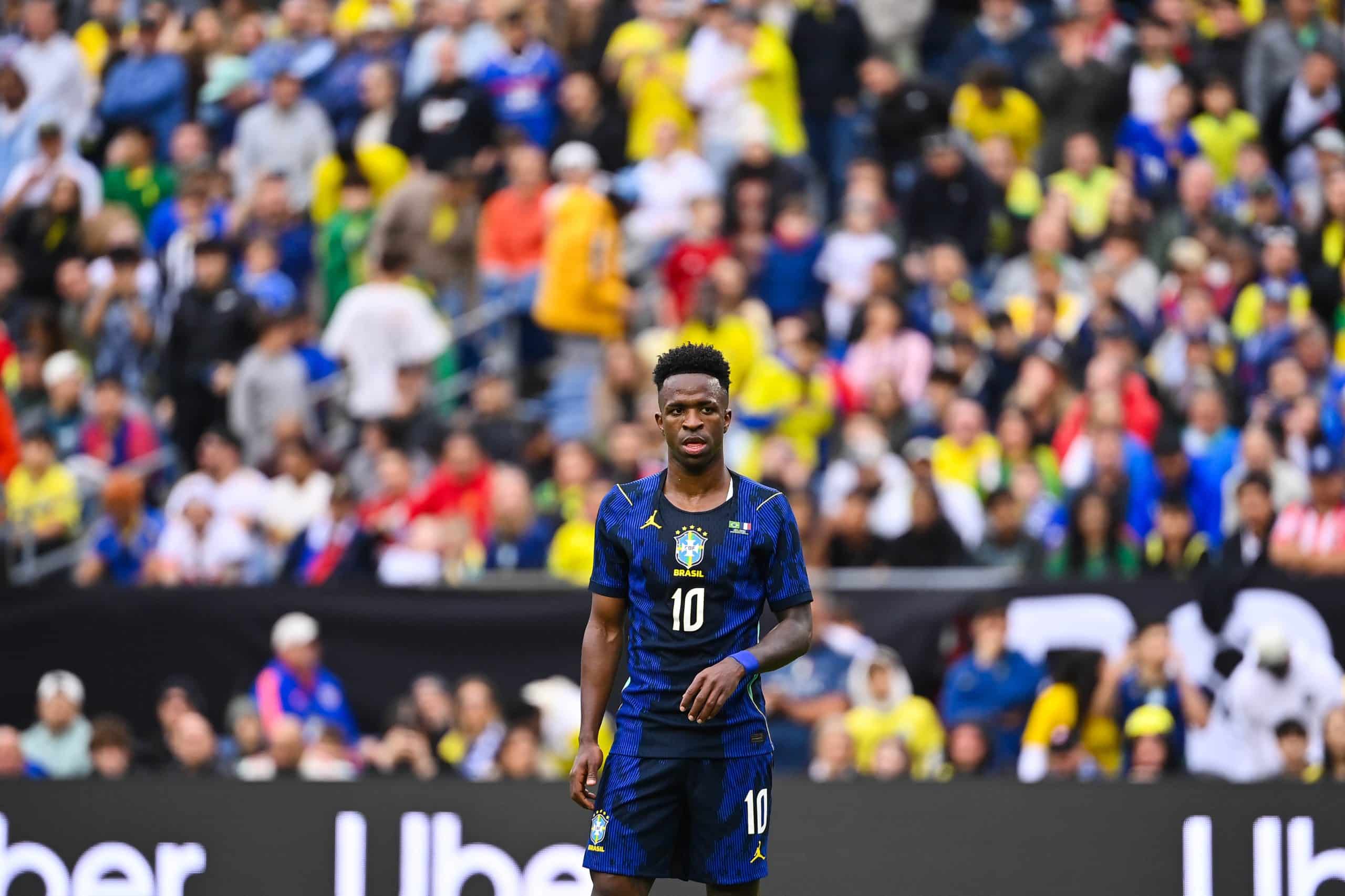 Vinicius Jr lors du match amical du Brésil contre la France.