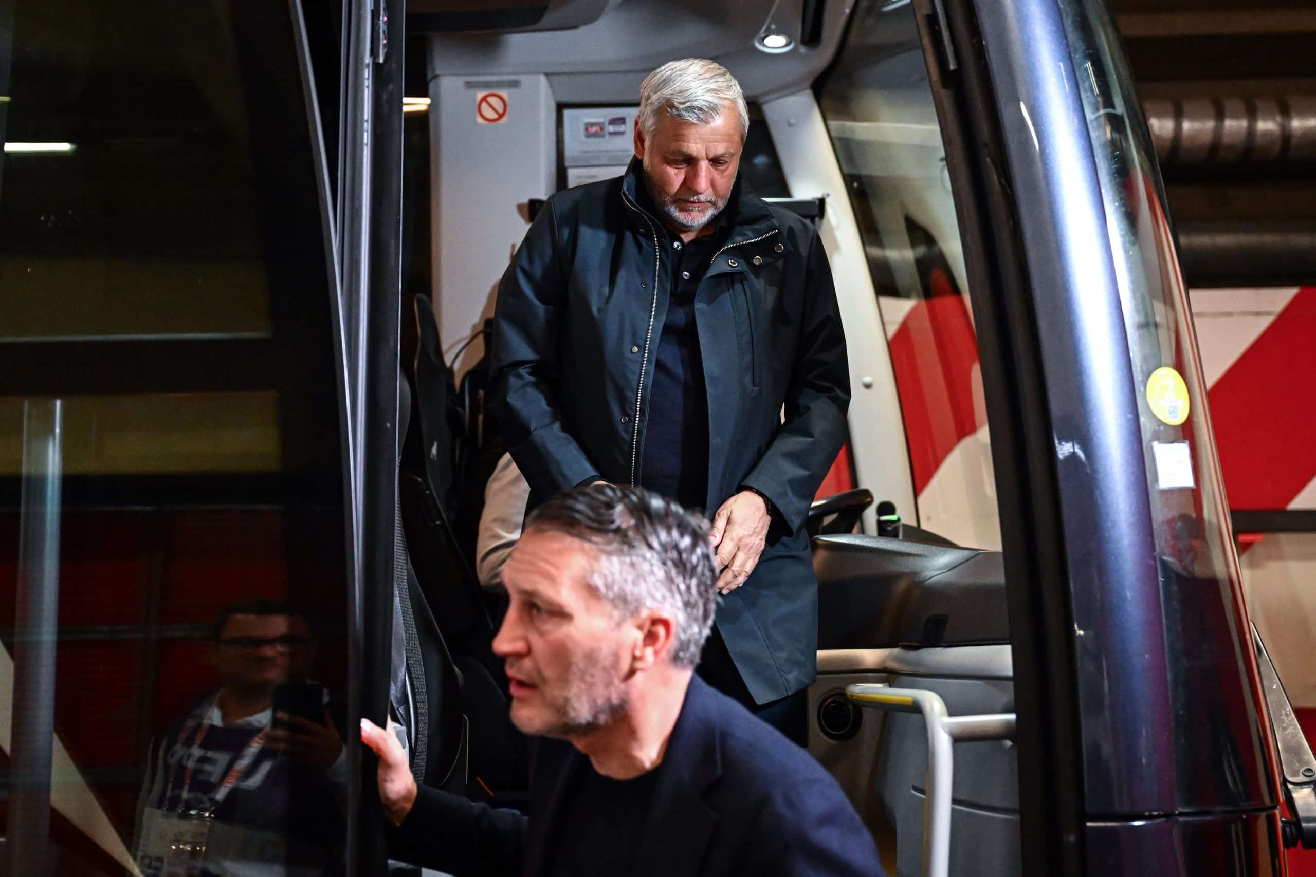 Le président du LOSC, Olivier Létang, et son entraîneur, Bruno Genesio.