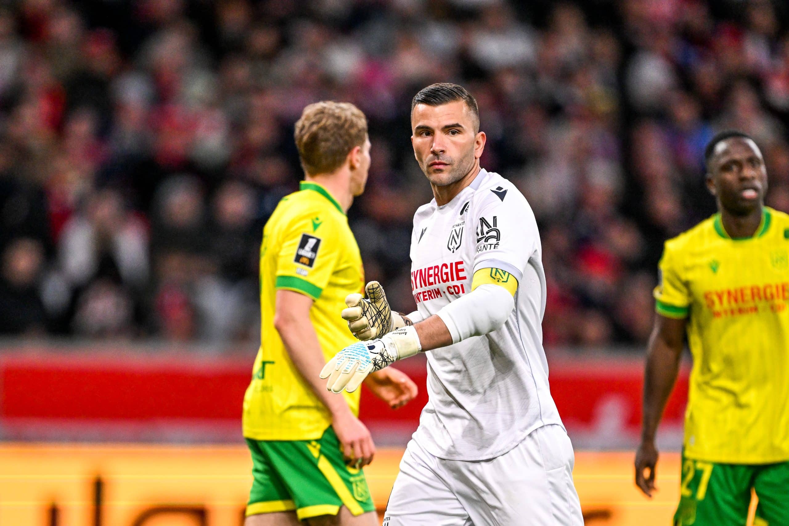 Anthony Lopes lors du match entre le LOSC et le FC Nantes dimanche.