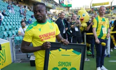 Moses Simon, l'ailier nigérian du FC Nantes.