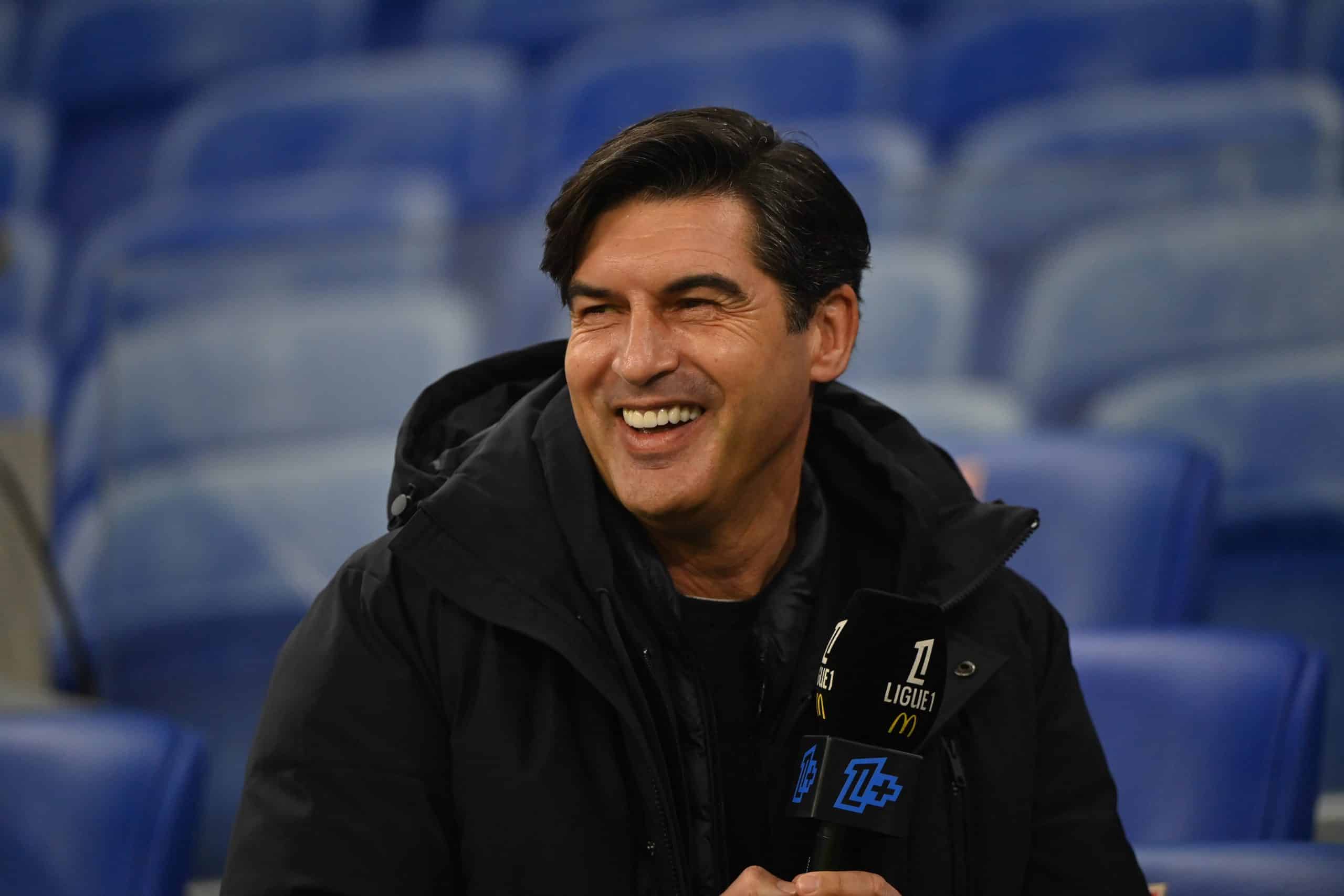 Paulo Fonseca tout sourire lors d'une interview pour Ligue 1+.