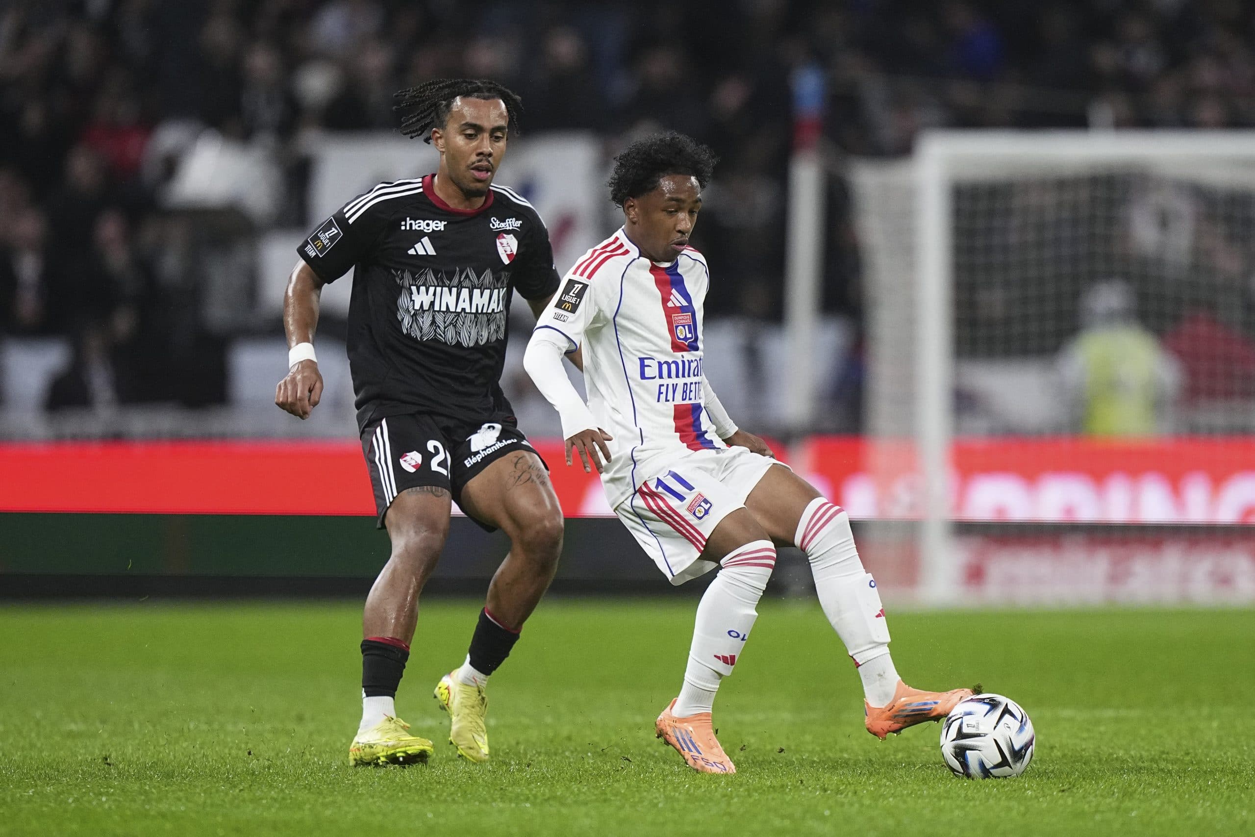 Malick Fofana en action avant sa blessure.