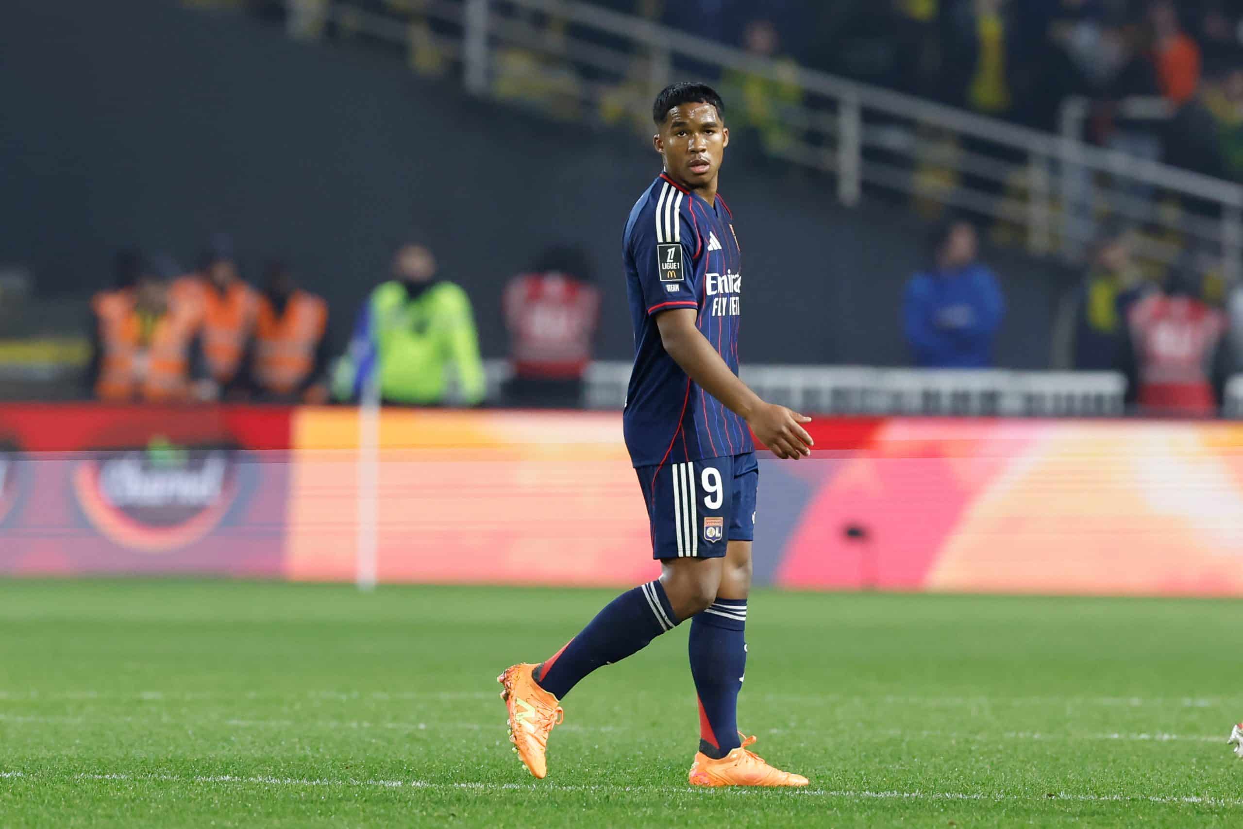 Endrick lors du match de l'OL à Nantes.