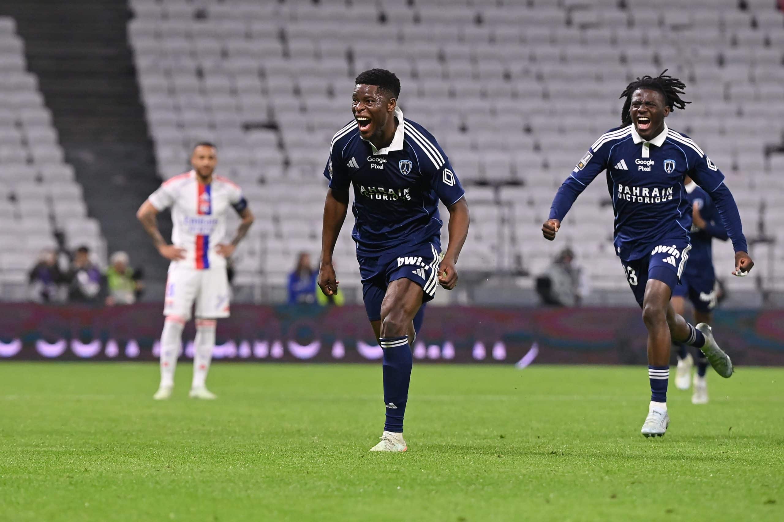 La joie de Munetsi après son ouverture du score contre l'OL.