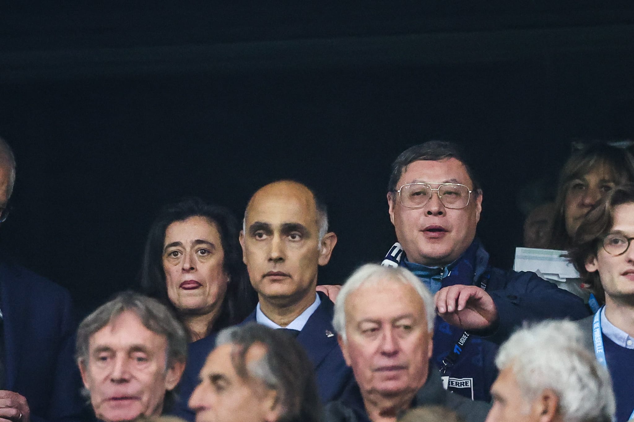 Shéhérazade Semsar (à gauche) lors d'un match de l'OM au Vélodrome.