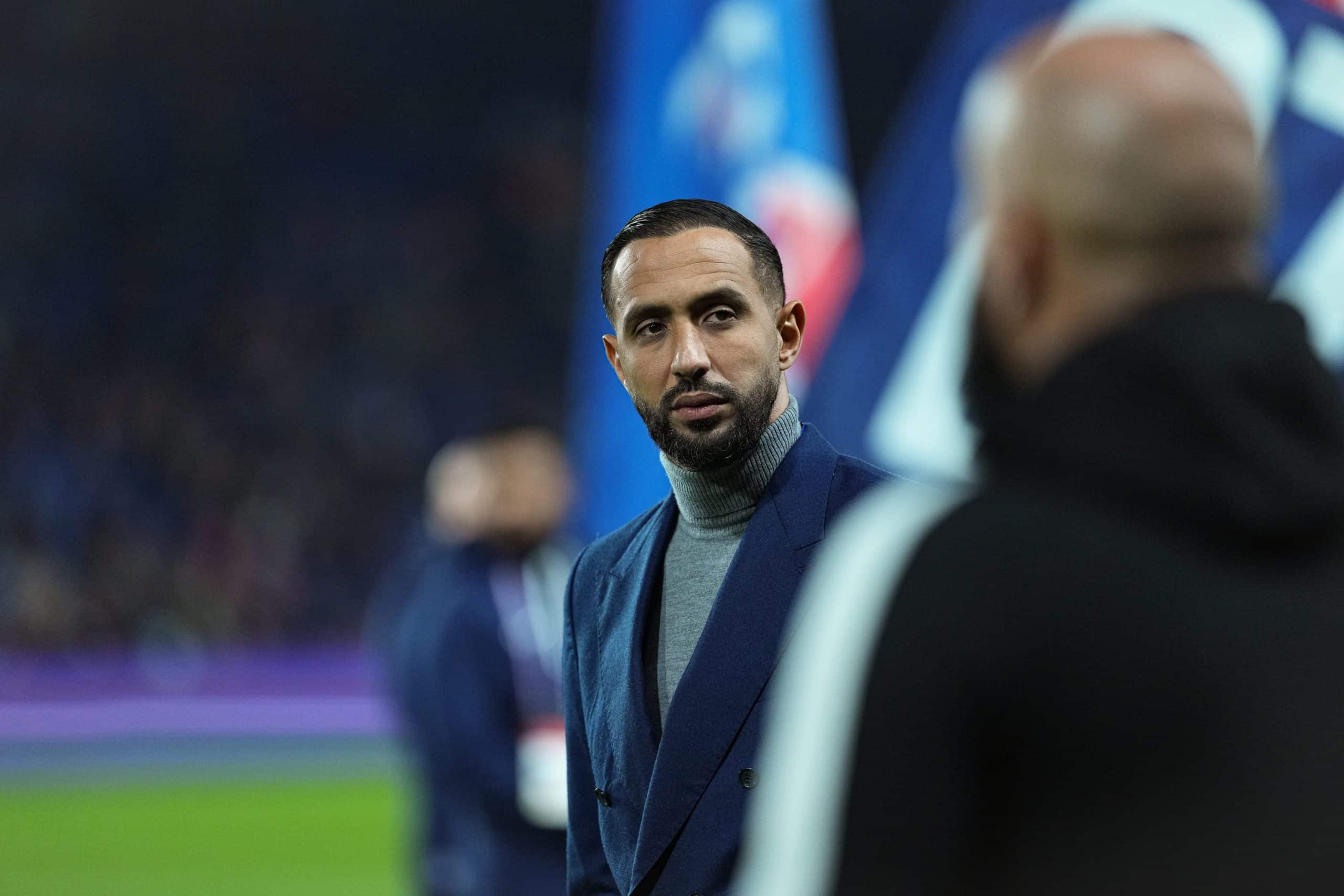 Le directeur du football de l'OM, Medhi Benatia, avant le Clasico au Parc des Princes.