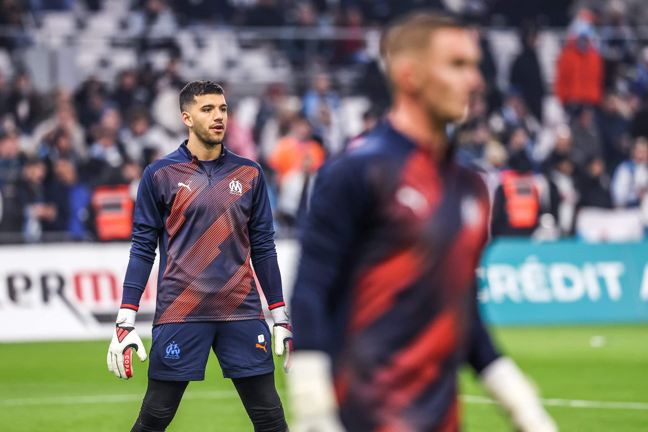 Geronimo Rulli et Jeffrey De Lange lors d'un échauffement.
