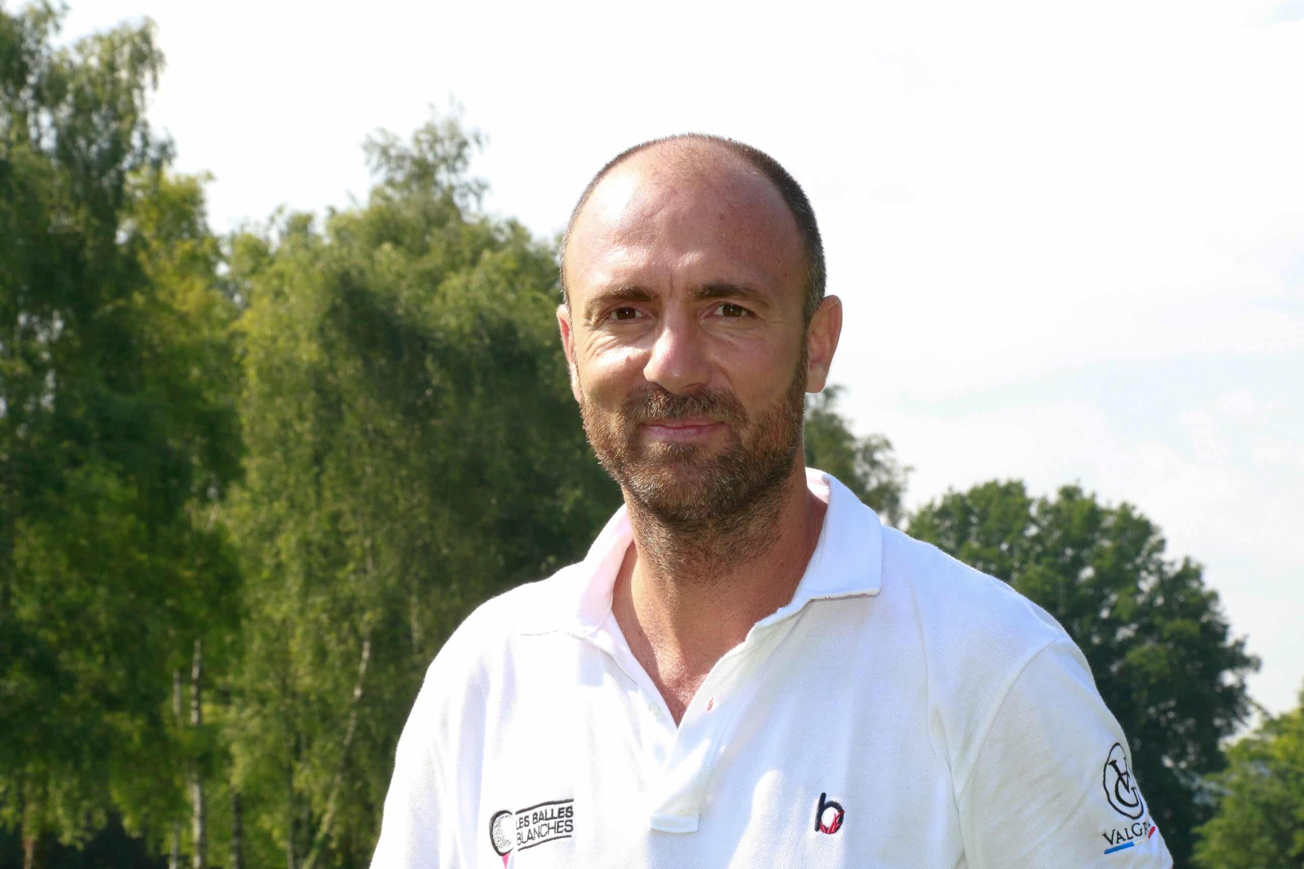 Christophe Dugarry lors d'un tournoi de golf.