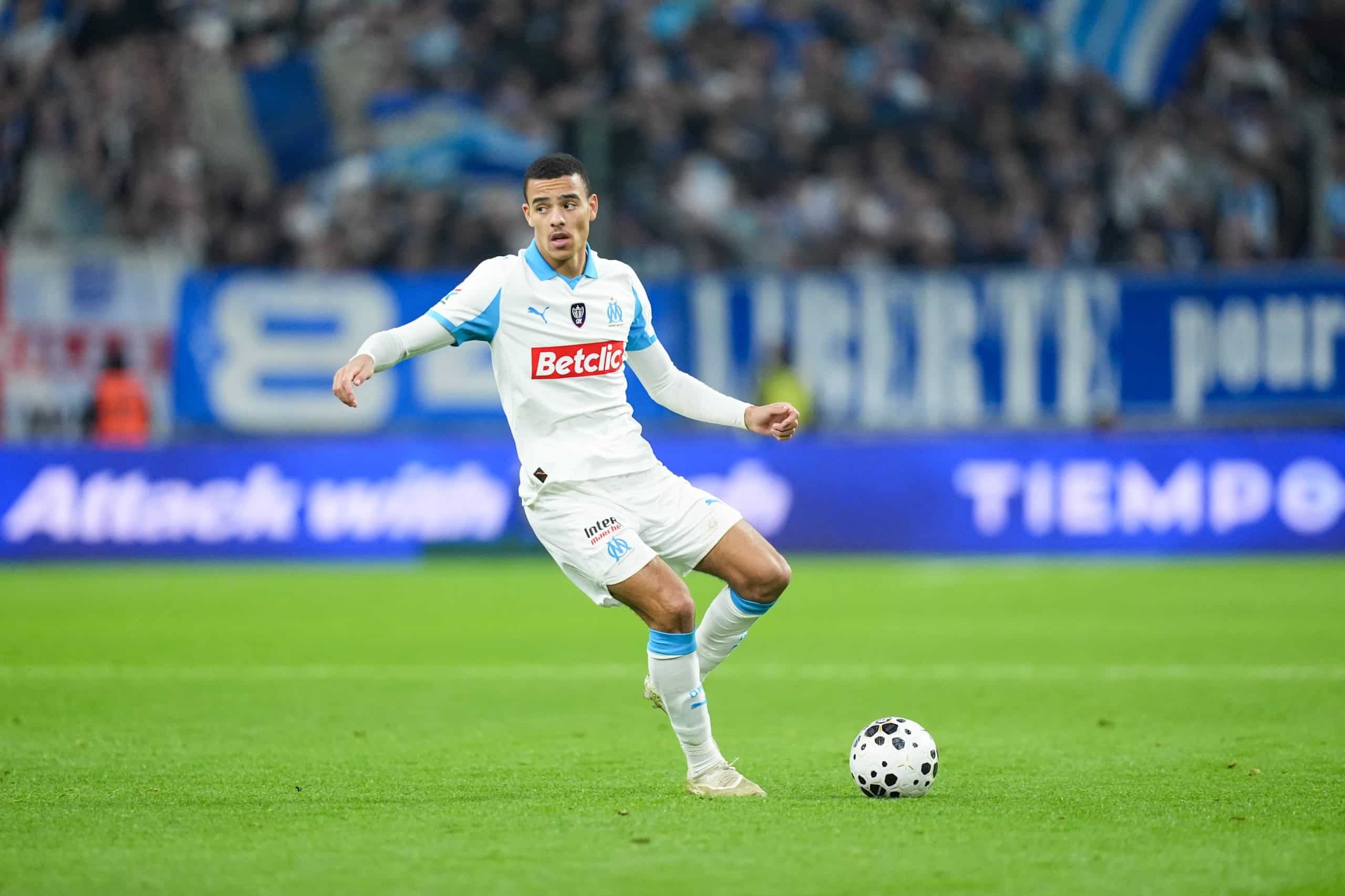 Mason Greenwood lors du match entre l'OM et le TFC.