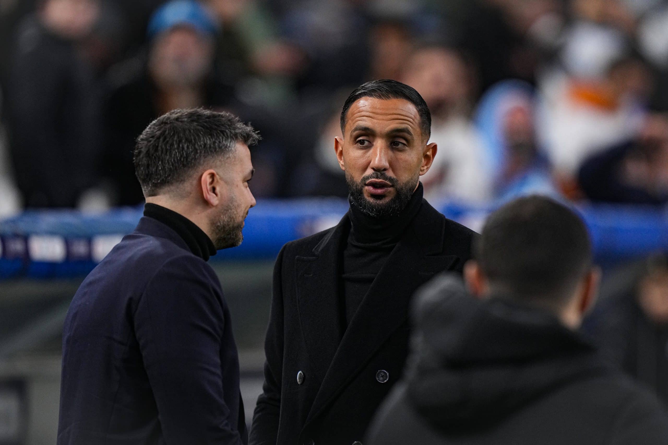 Medhi Benatia en discussion avec le match de Coupe de France contre Toulouse.