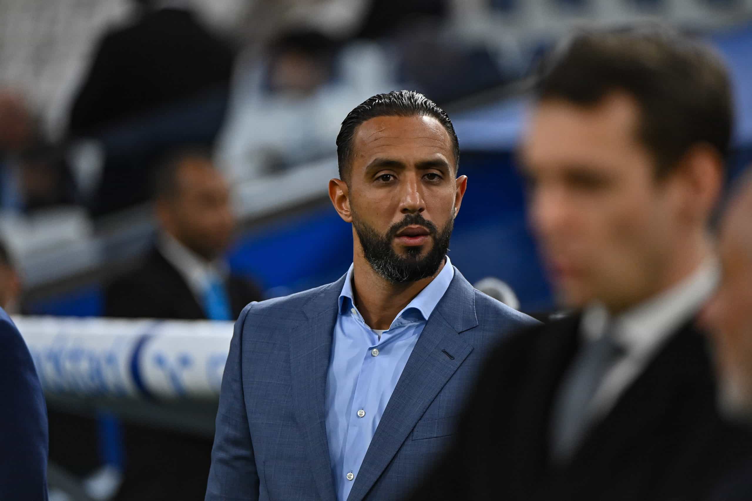 Medhi Benatia avant le coup d'envoi du match entre l'OM et le FC Metz.