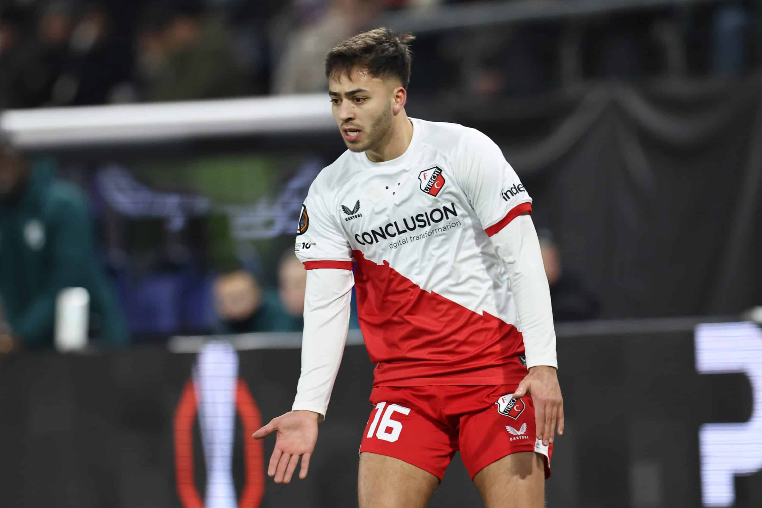 Le latéral gauche d'Utrecht Souffiane El Karouani.