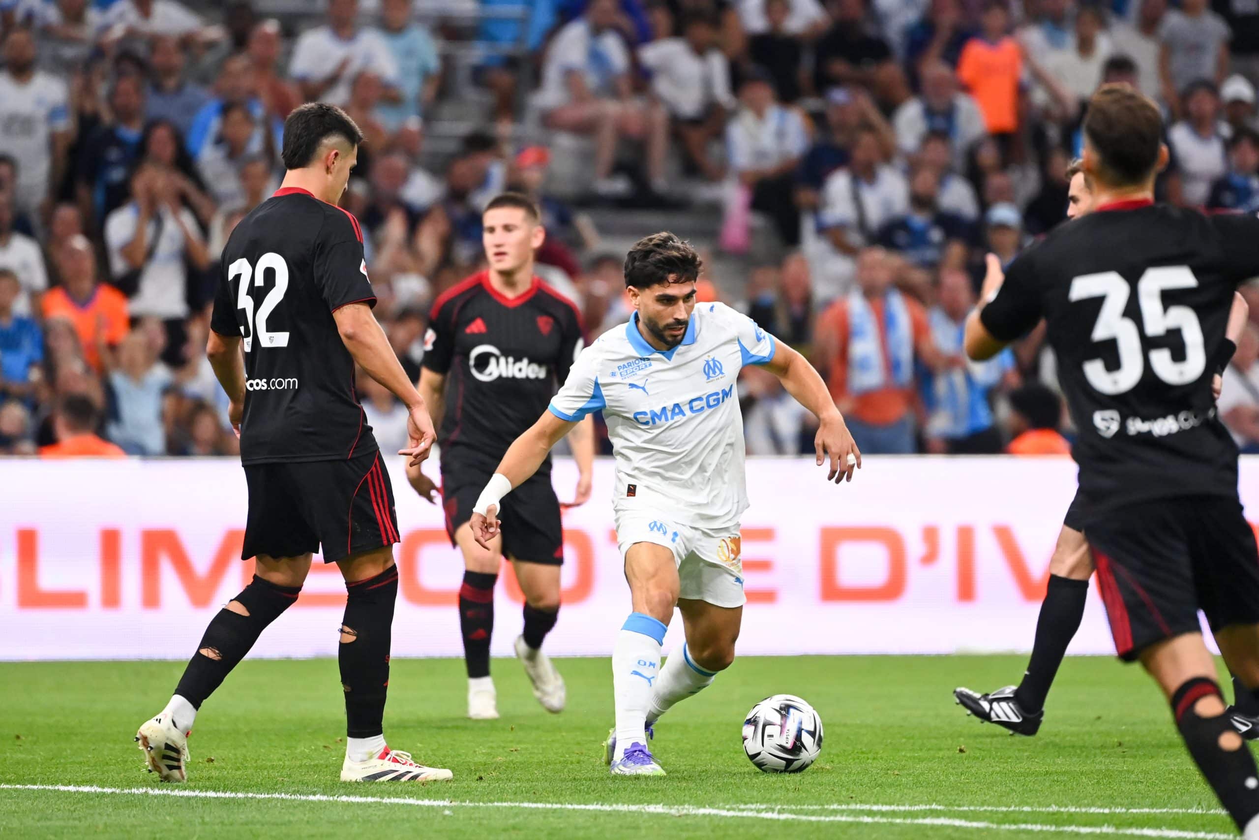 Neal Maupay lors d'un match amical de l'OM l'été dernier.