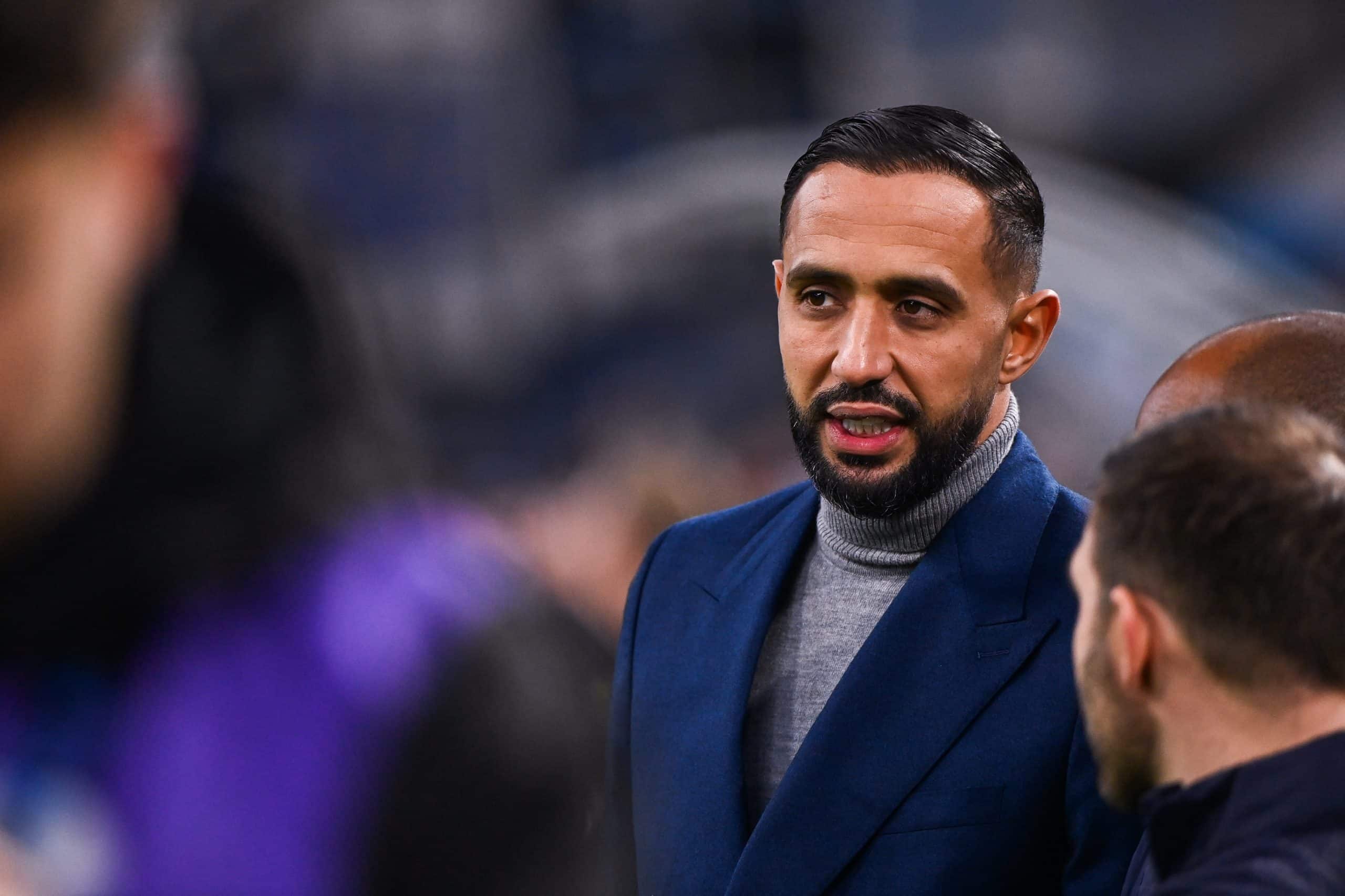 Le directeur sportif de l'OM, Medhi Benatia, avant le match contre Lens.
