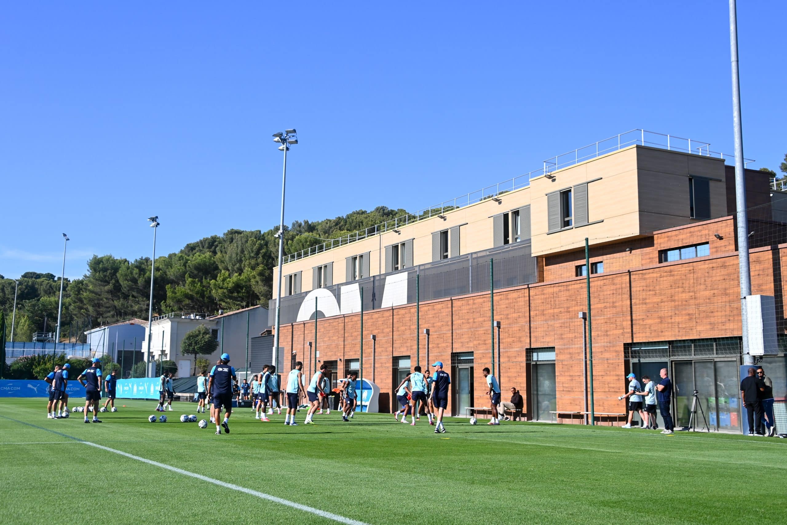 La Commanderie, lors d'un entraînement de l'OM.