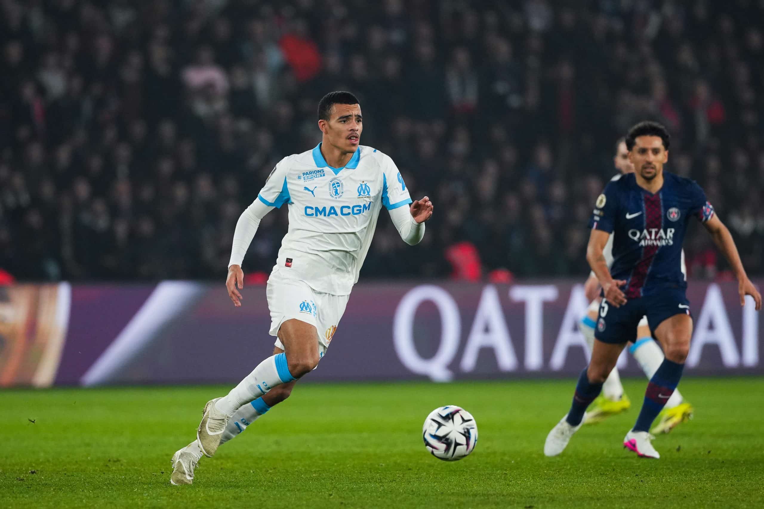 Mason Greenwood lors du Classico de dimanche dernier.