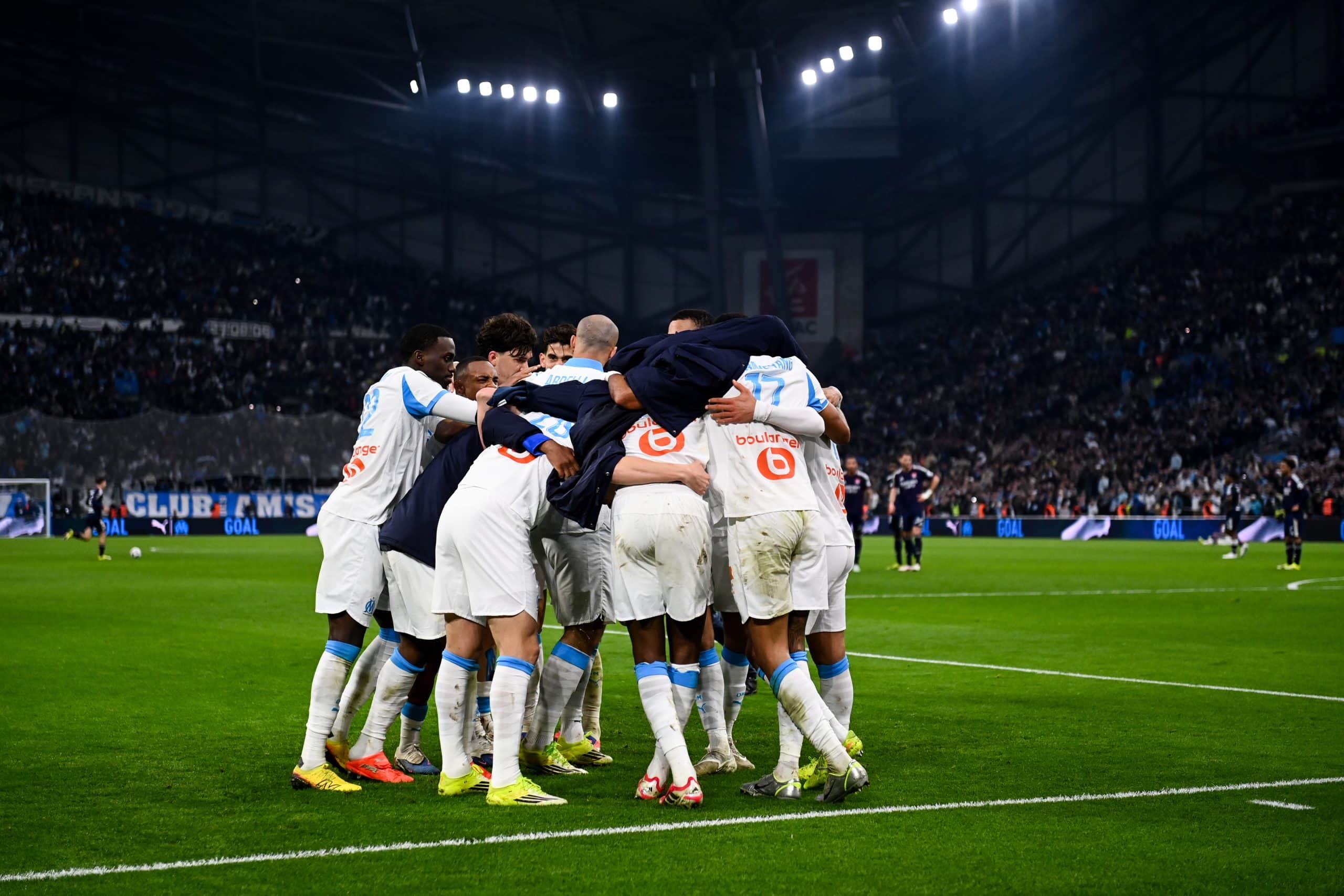 La joie des Marseillais après leur victoire contre l'OL.