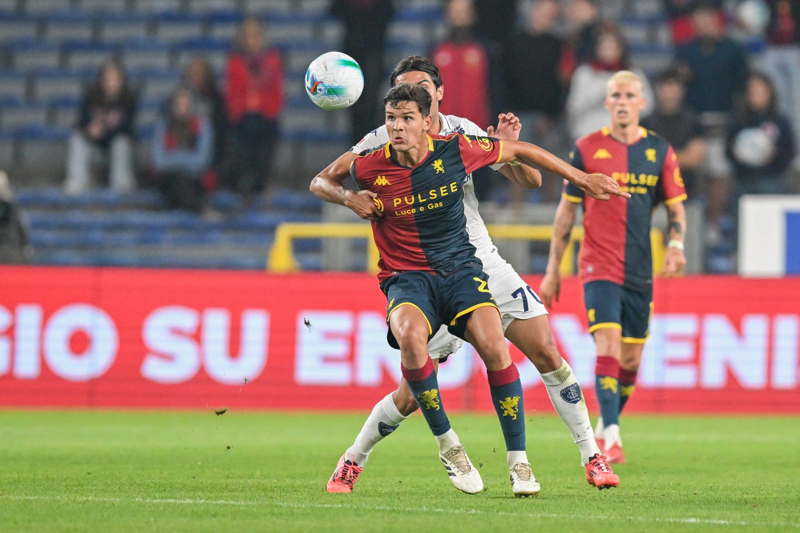 Valentin Carboni lors de son prêt au Genoa en première partie de saison.