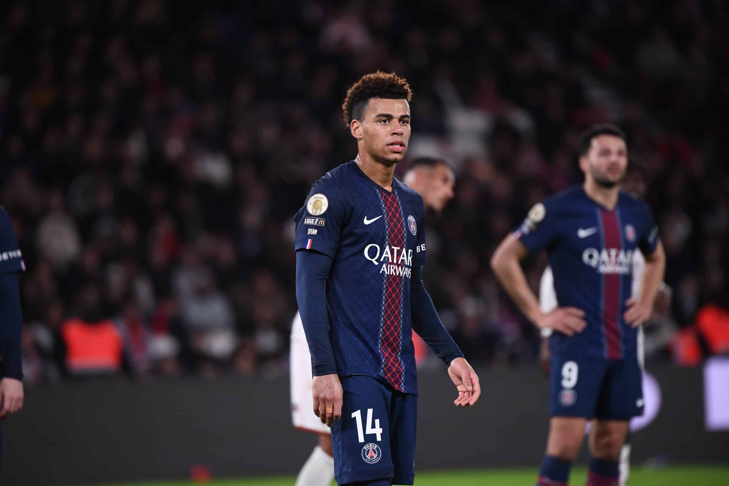 Désiré Doué lors du match PSG-Metz.