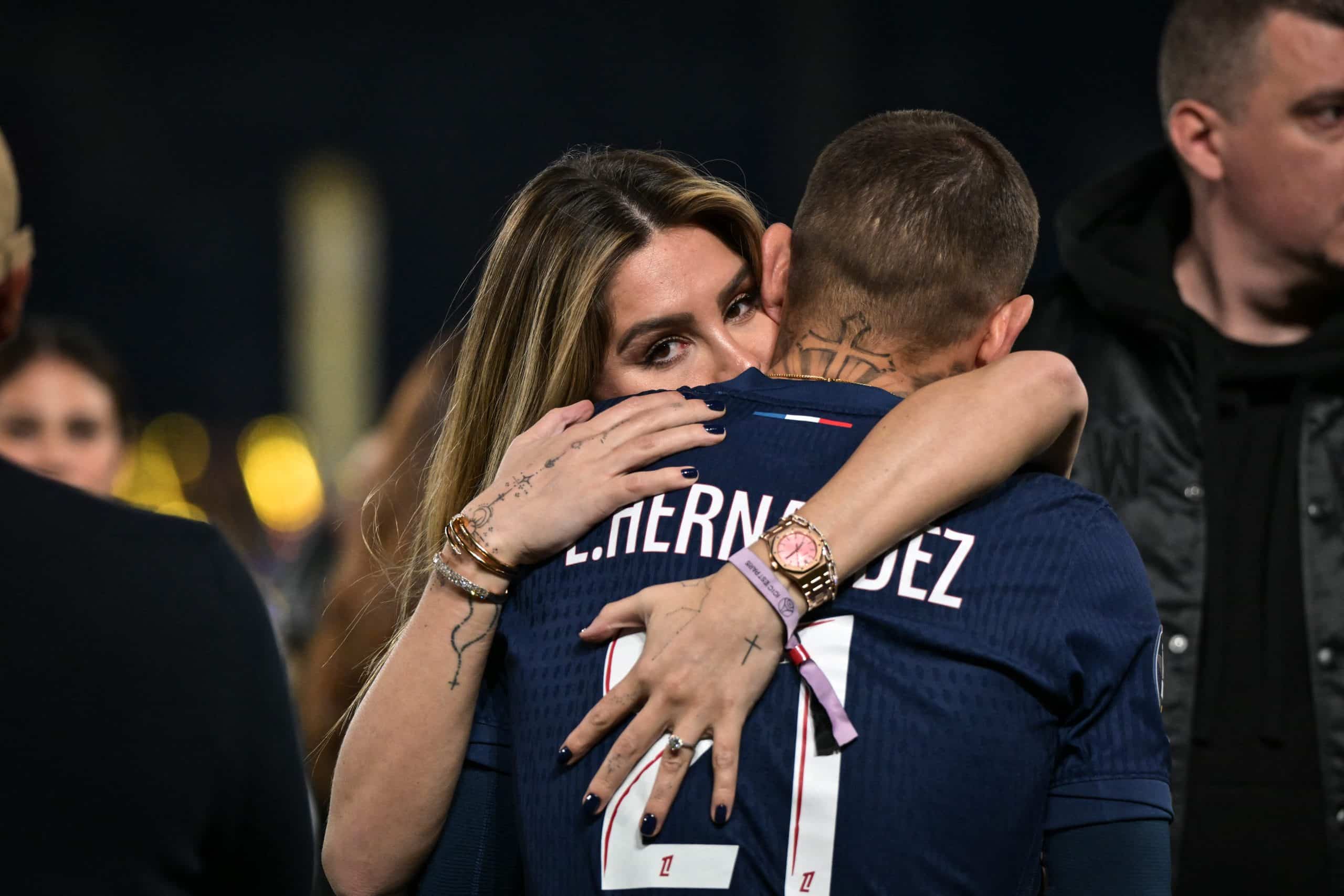 Lucas Hernandez et sa compagne, Victoria Triay.