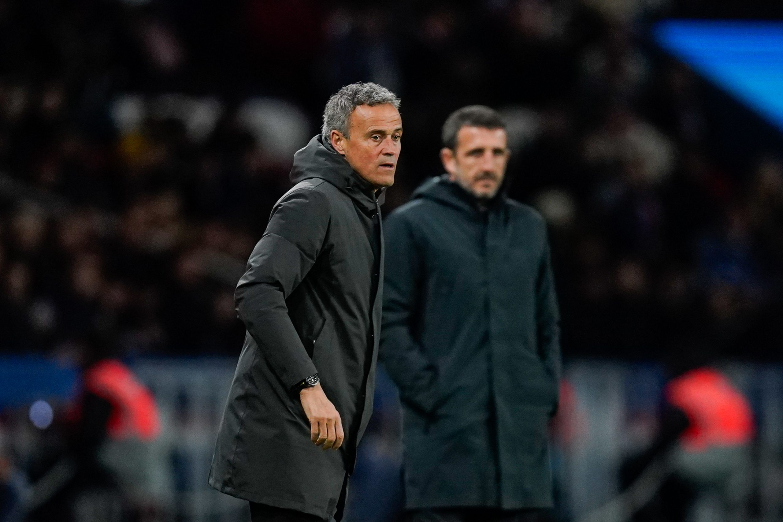 L'entraîneur du PSG, Luis Enrique, lors du match de Coupe de France perdu face au PFC.