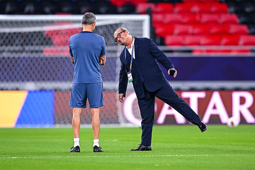 Luis Enrique et Luis Campos au PSG