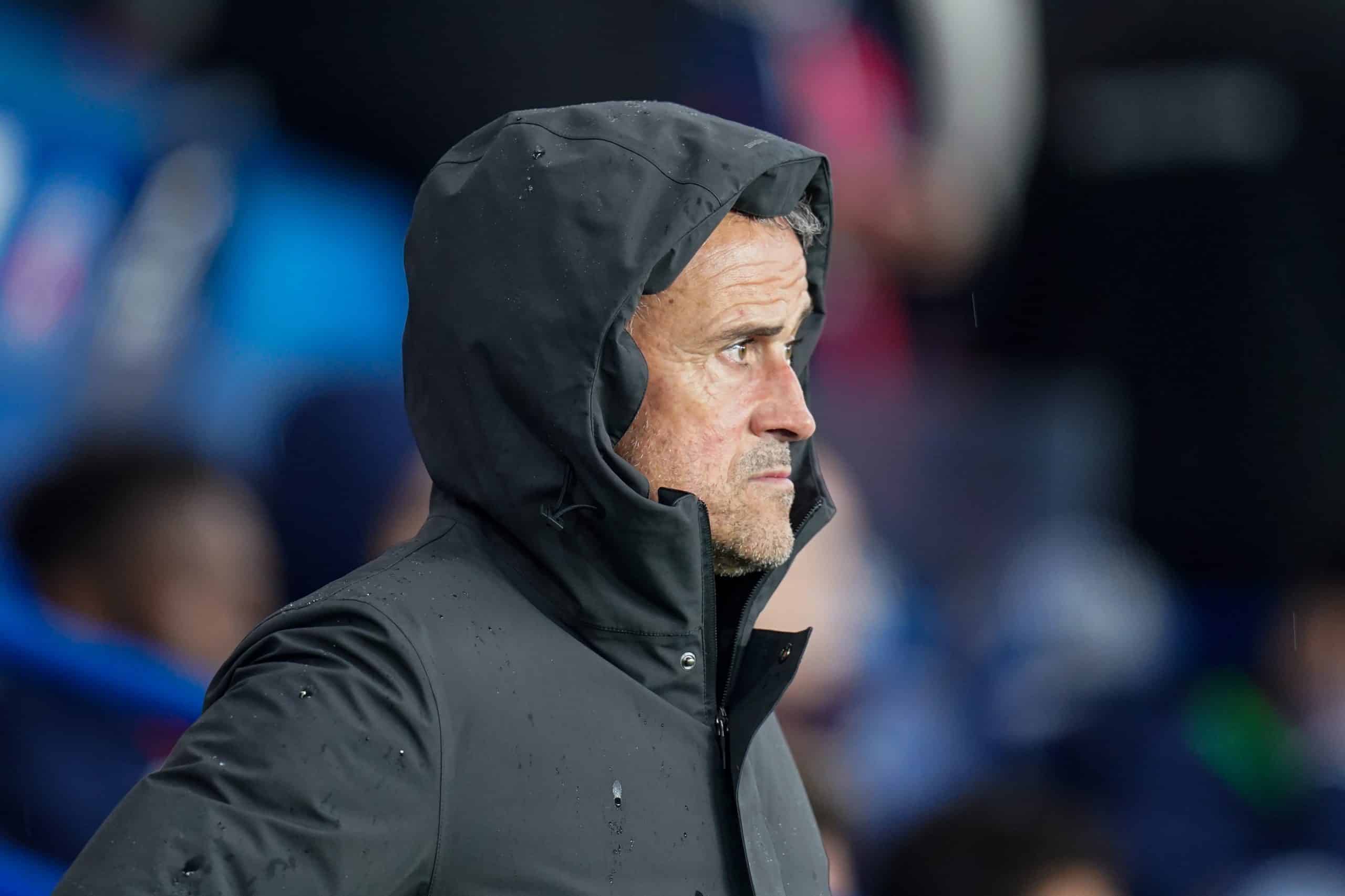 L'entraîneur du PSG, Luis Enrique, lors du match contre Lille.